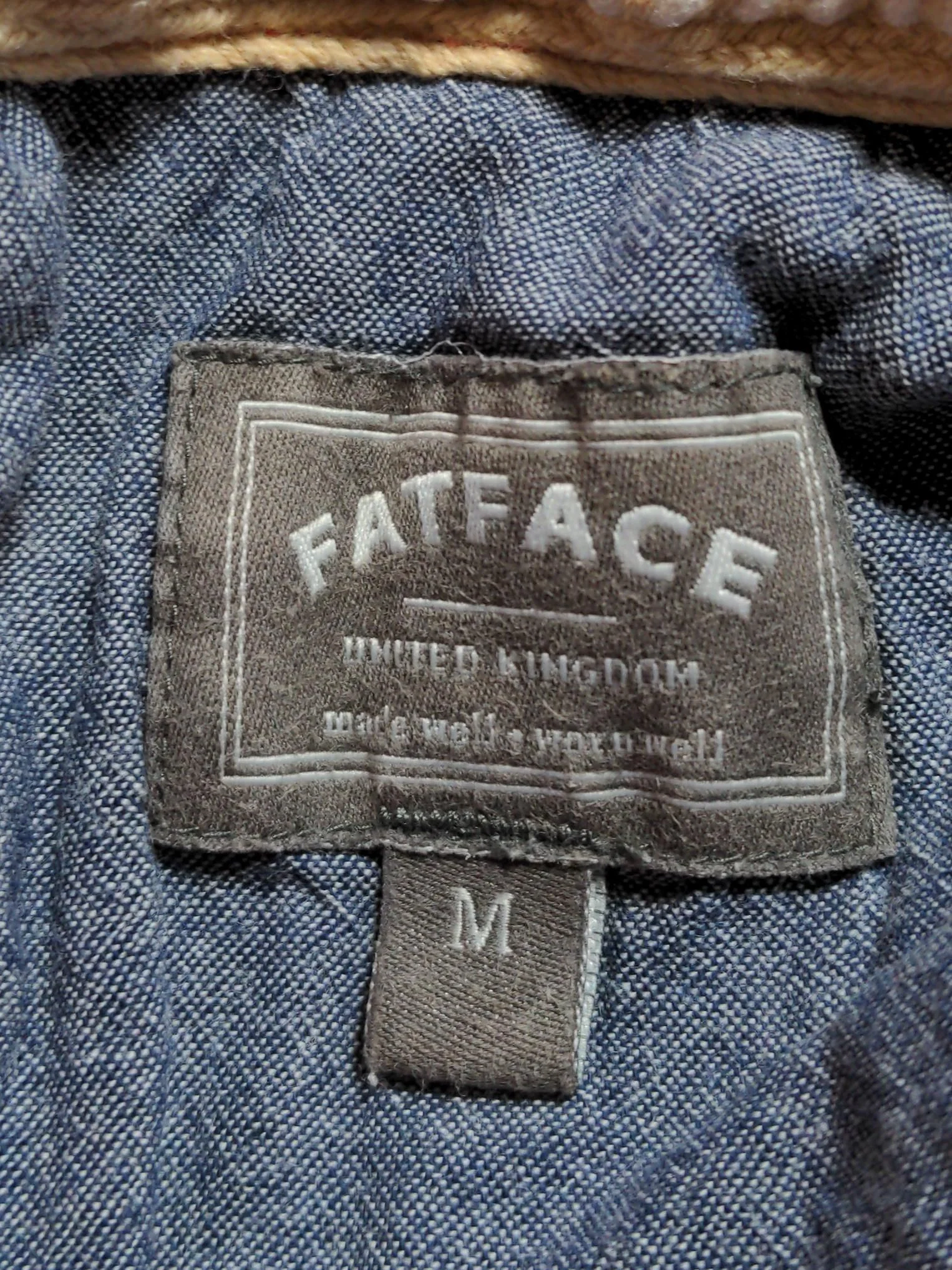 Fat Face Men's T-Shirt M Red Striped Cotton with Linen Basic - Image 5
