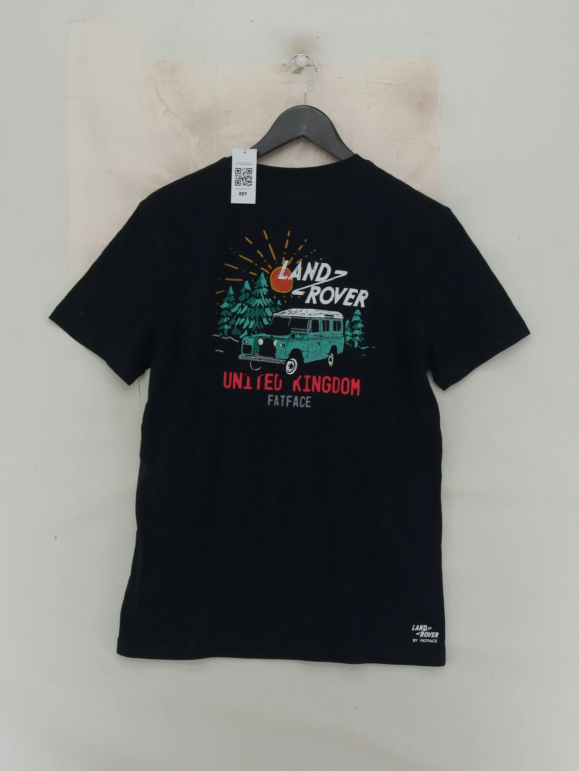 Fat Face Men's T-Shirt S Black Graphic 100% Cotton Basic - Image 2