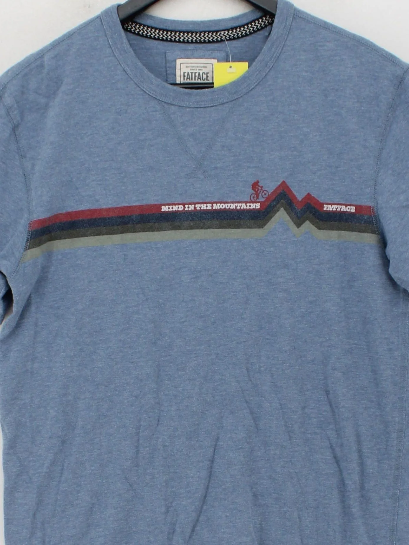 Fat Face Men's T-Shirt S Blue Graphic 100% Other Basic - Image 3
