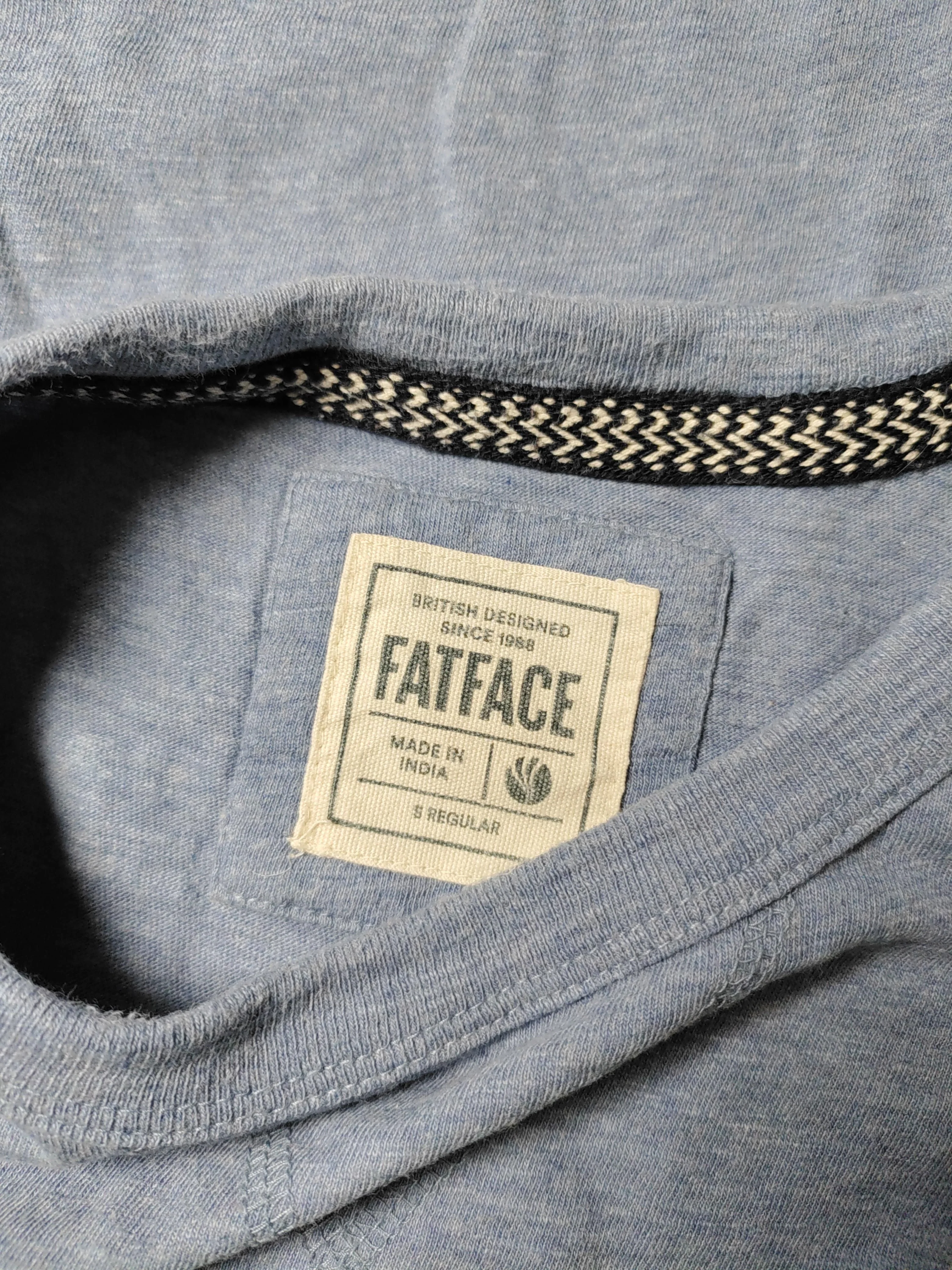 Fat Face Men's T-Shirt S Blue Graphic 100% Other Basic - Image 5