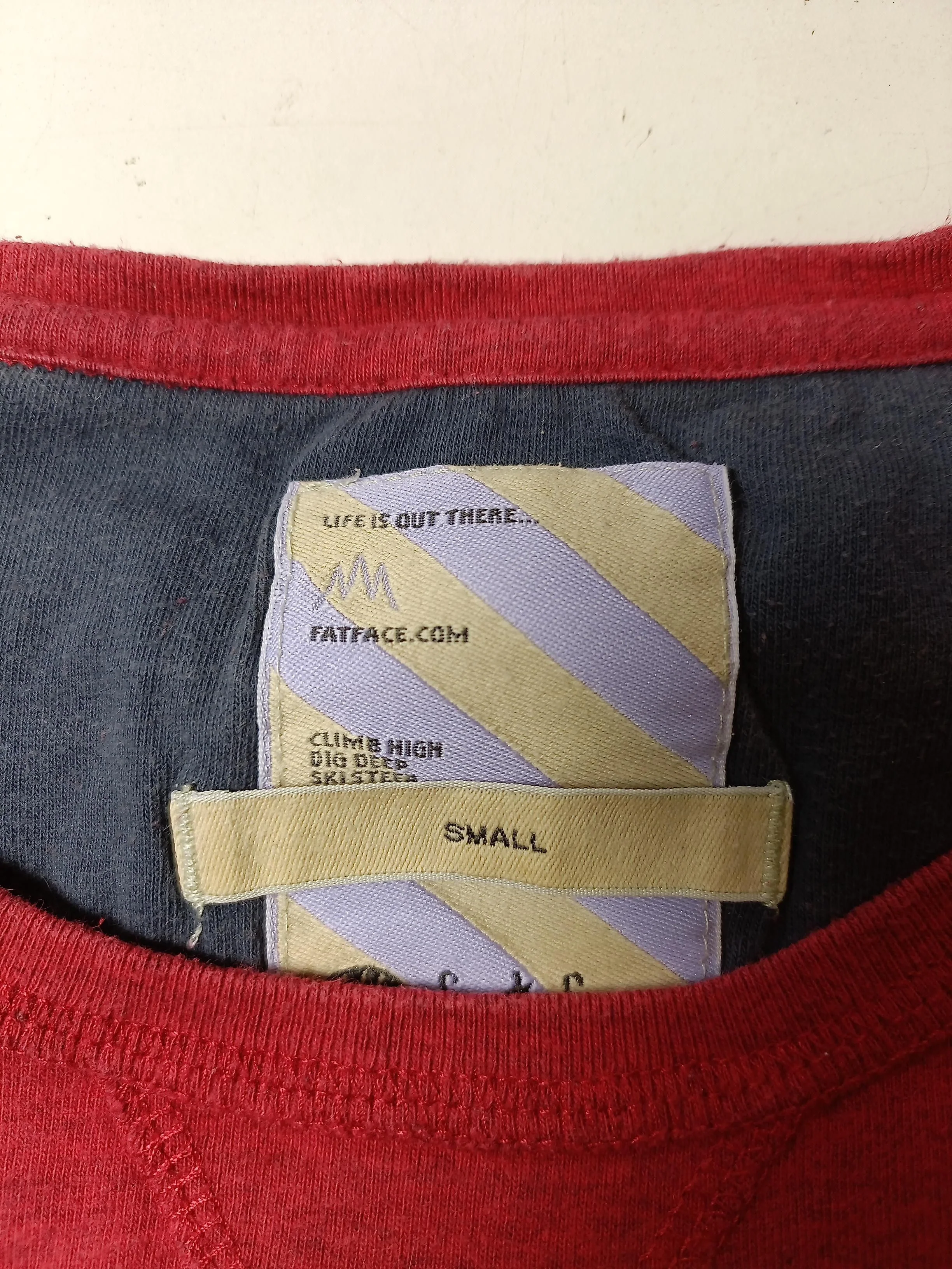 Fat Face Men's T-Shirt S Red 100% Cotton Basic - Image 5