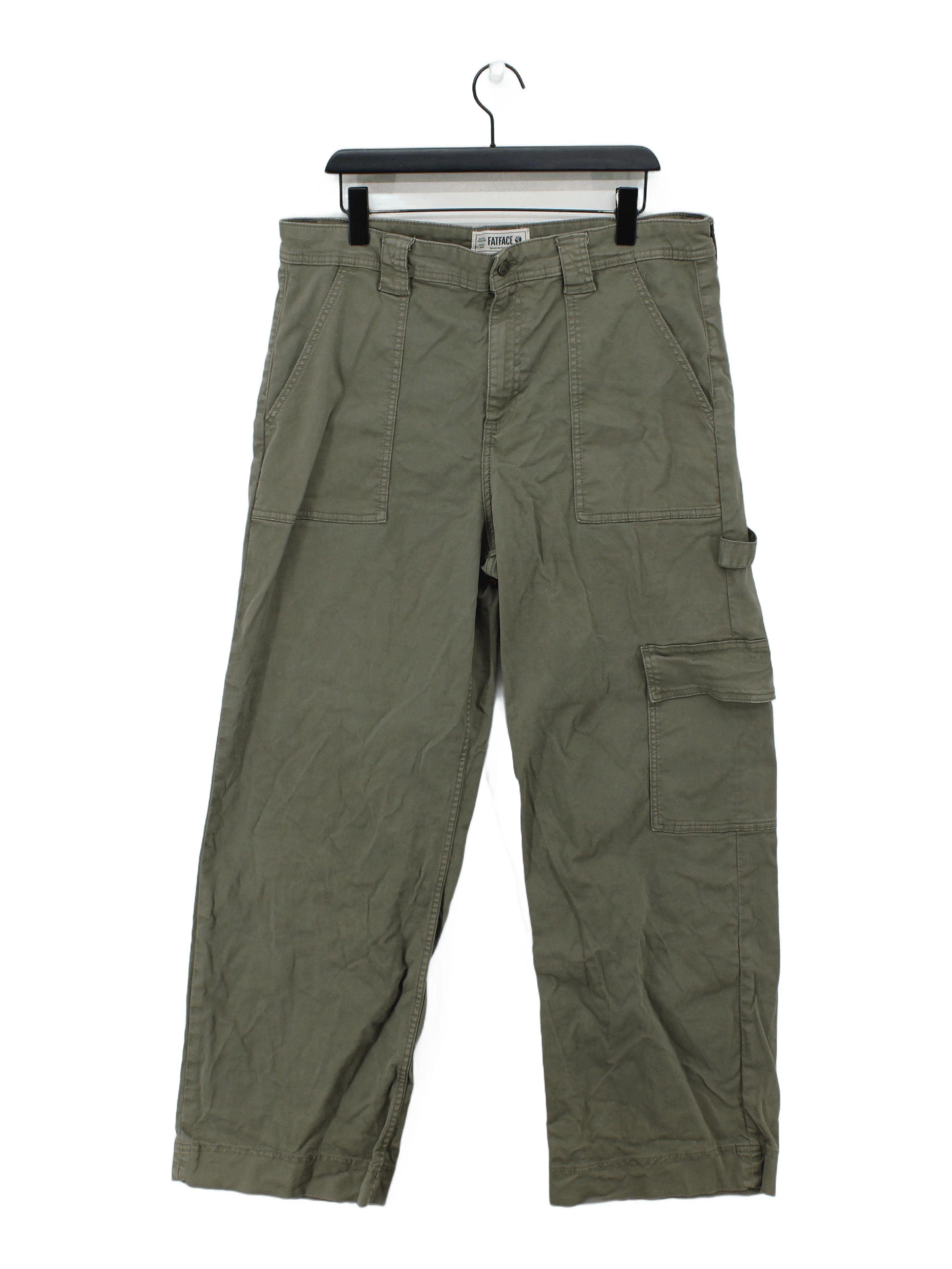Fat Face Men's Trousers W 38 in Green Cotton with Elastane Straight Cargo