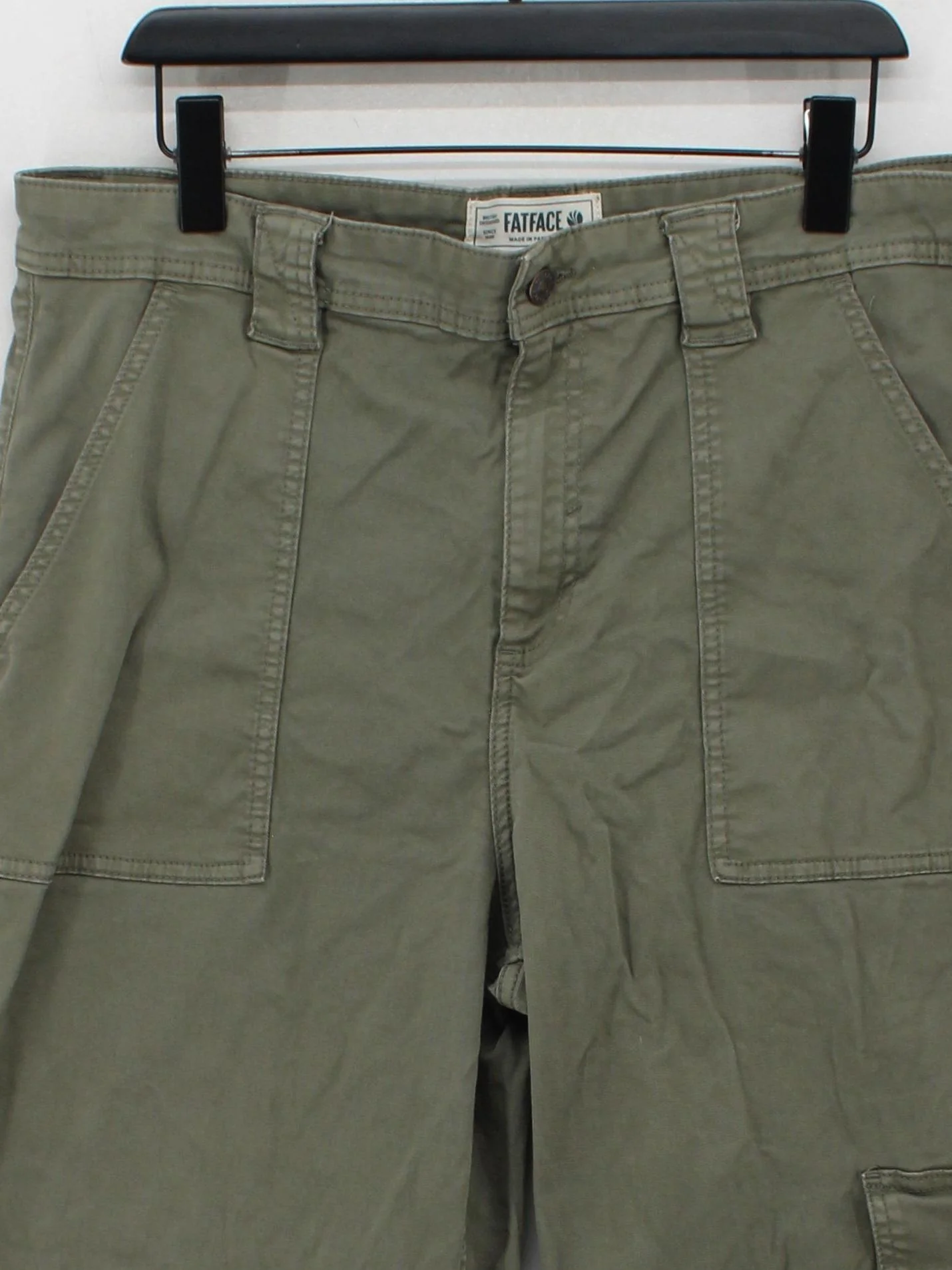 Fat Face Men's Trousers W 38 in Green Cotton with Elastane Straight Cargo - Image 3