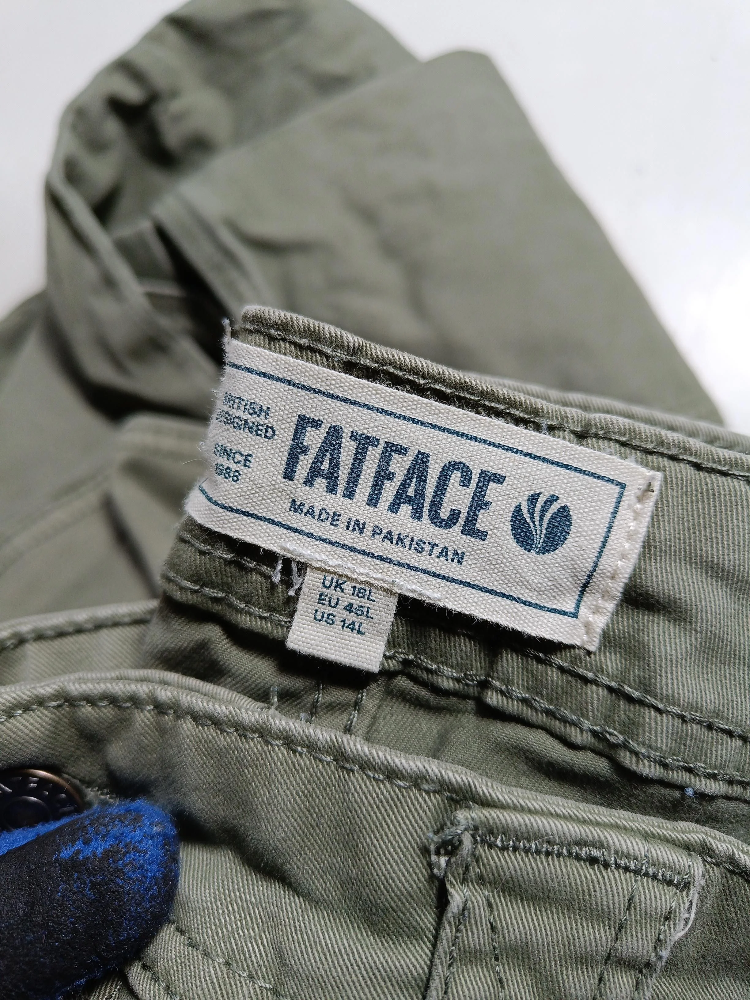 Fat Face Men's Trousers W 38 in Green Cotton with Elastane Straight Cargo - Image 5