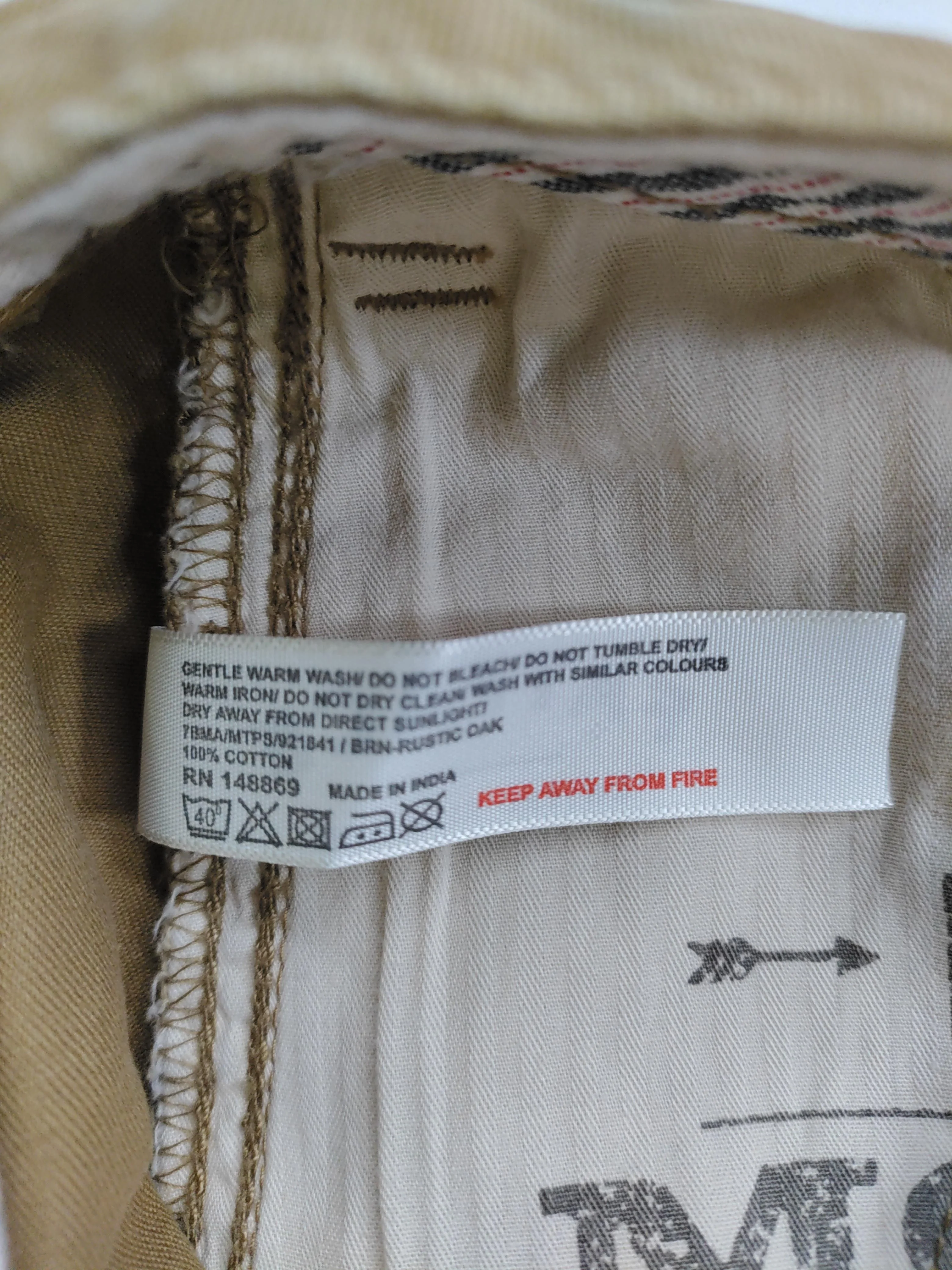Fat Face Men's Trousers W 38 in Tan 100% Cotton Straight Chino - Image 6