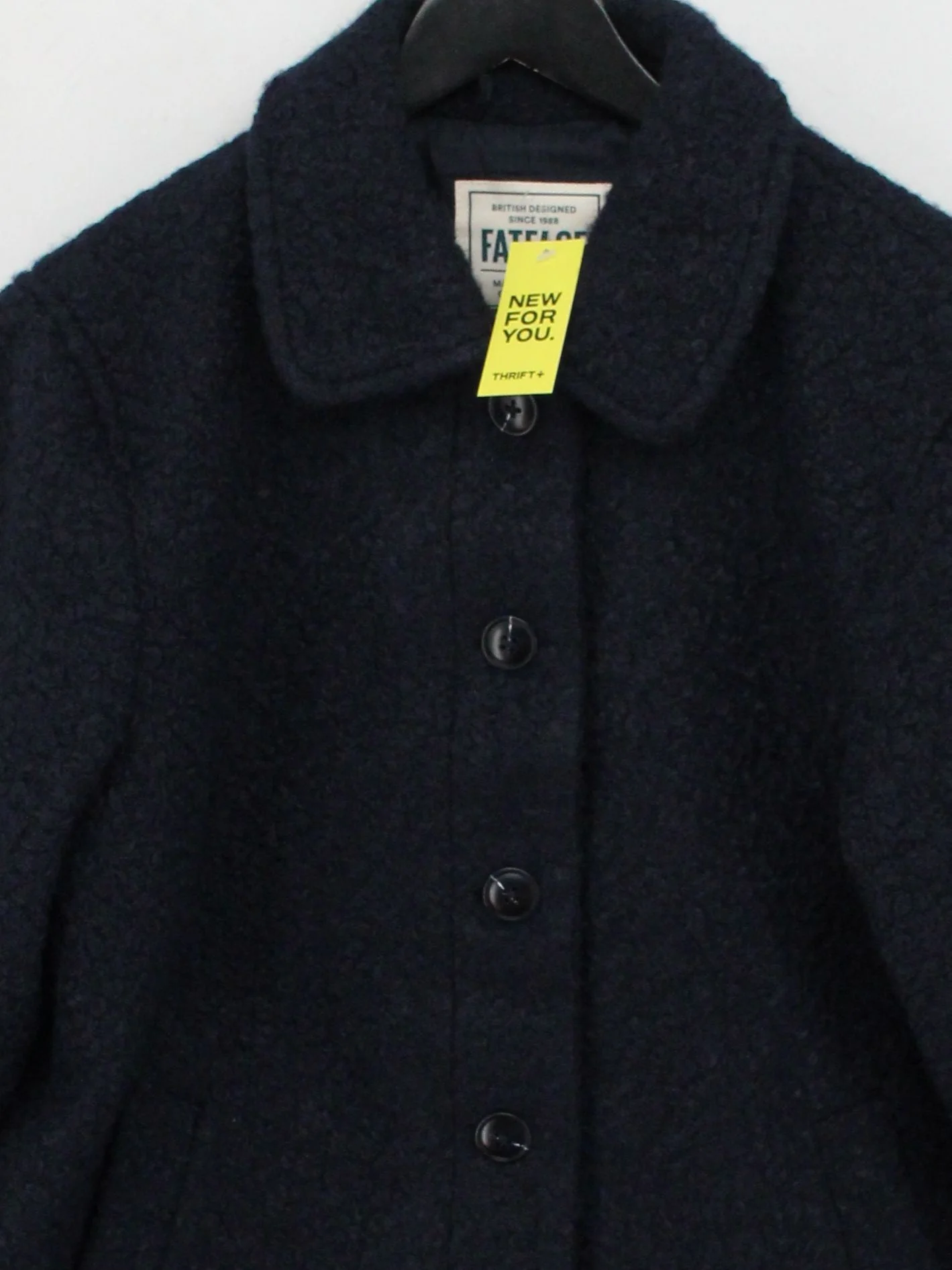 Fat Face Overcoat jacket blue - Image 3