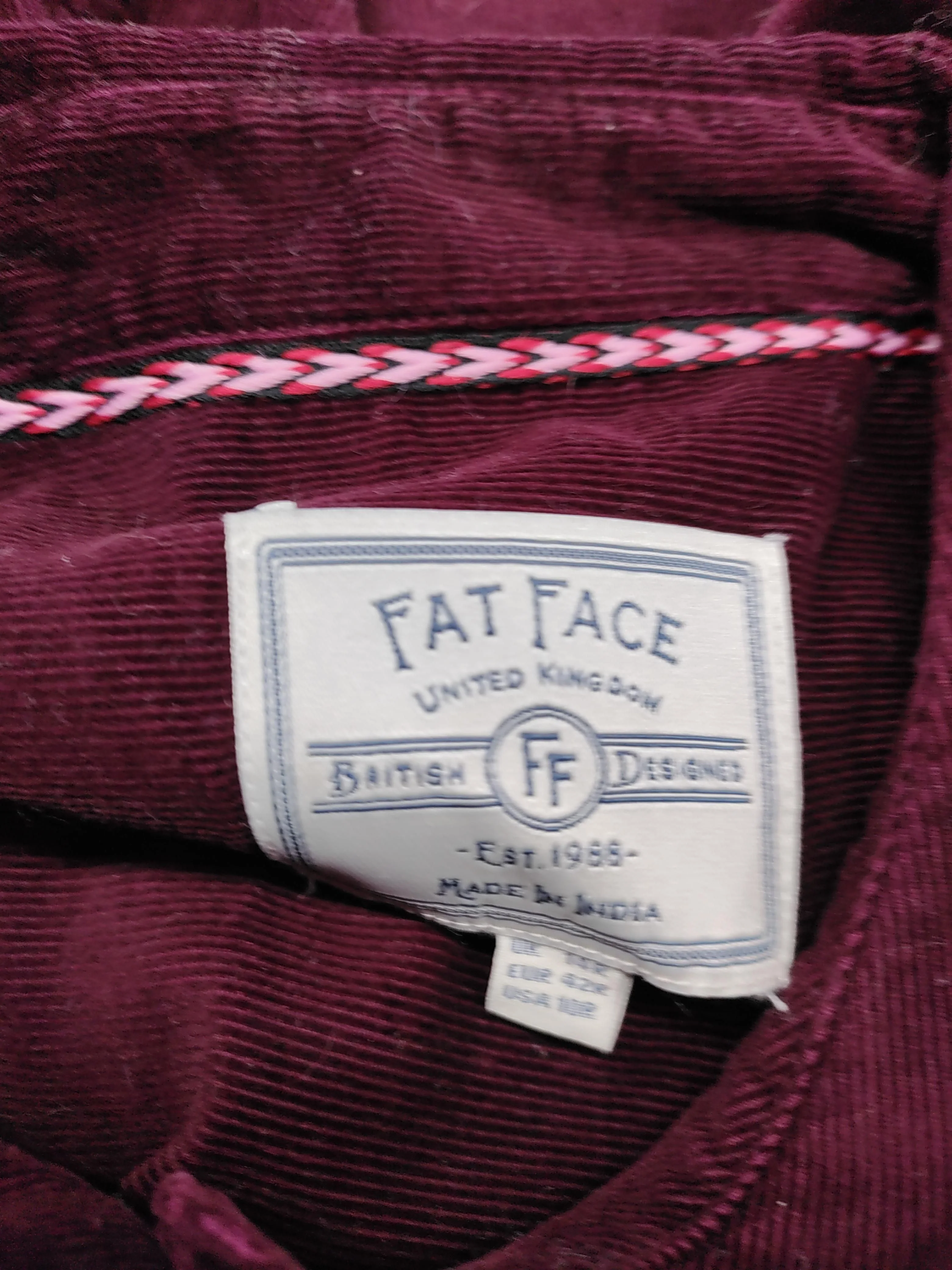 Fat Face Overcoat jacket red - Image 6