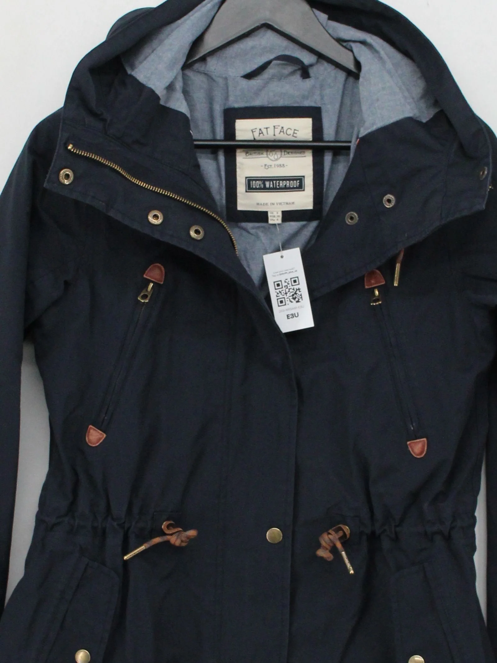 Fat Face Parka jacket blue - Image 3