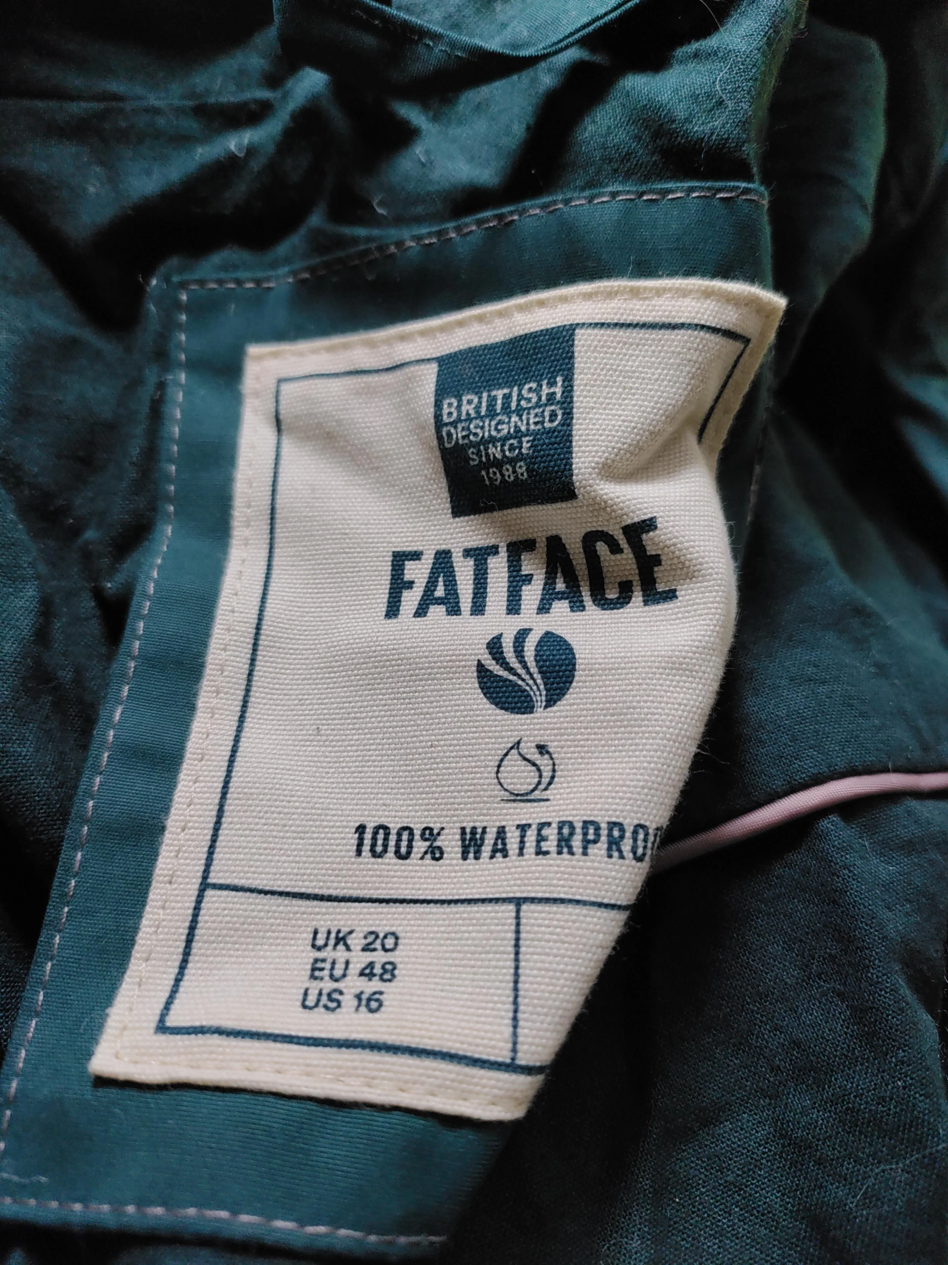Fat Face Parka jacket green - Image 6