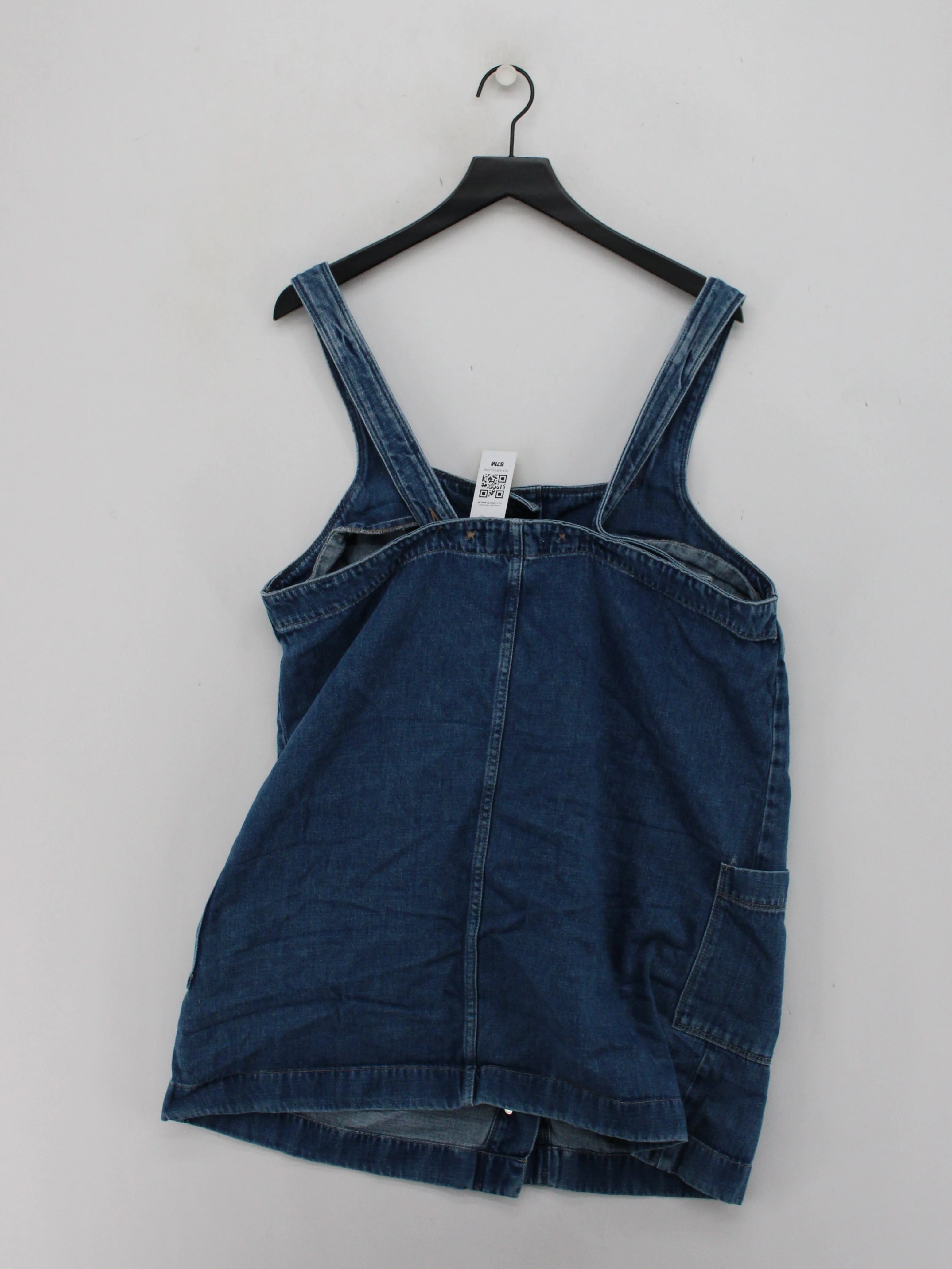 Fat Face Pinafore/Dungaree Mini Dress UK16 in Blue - Image 2