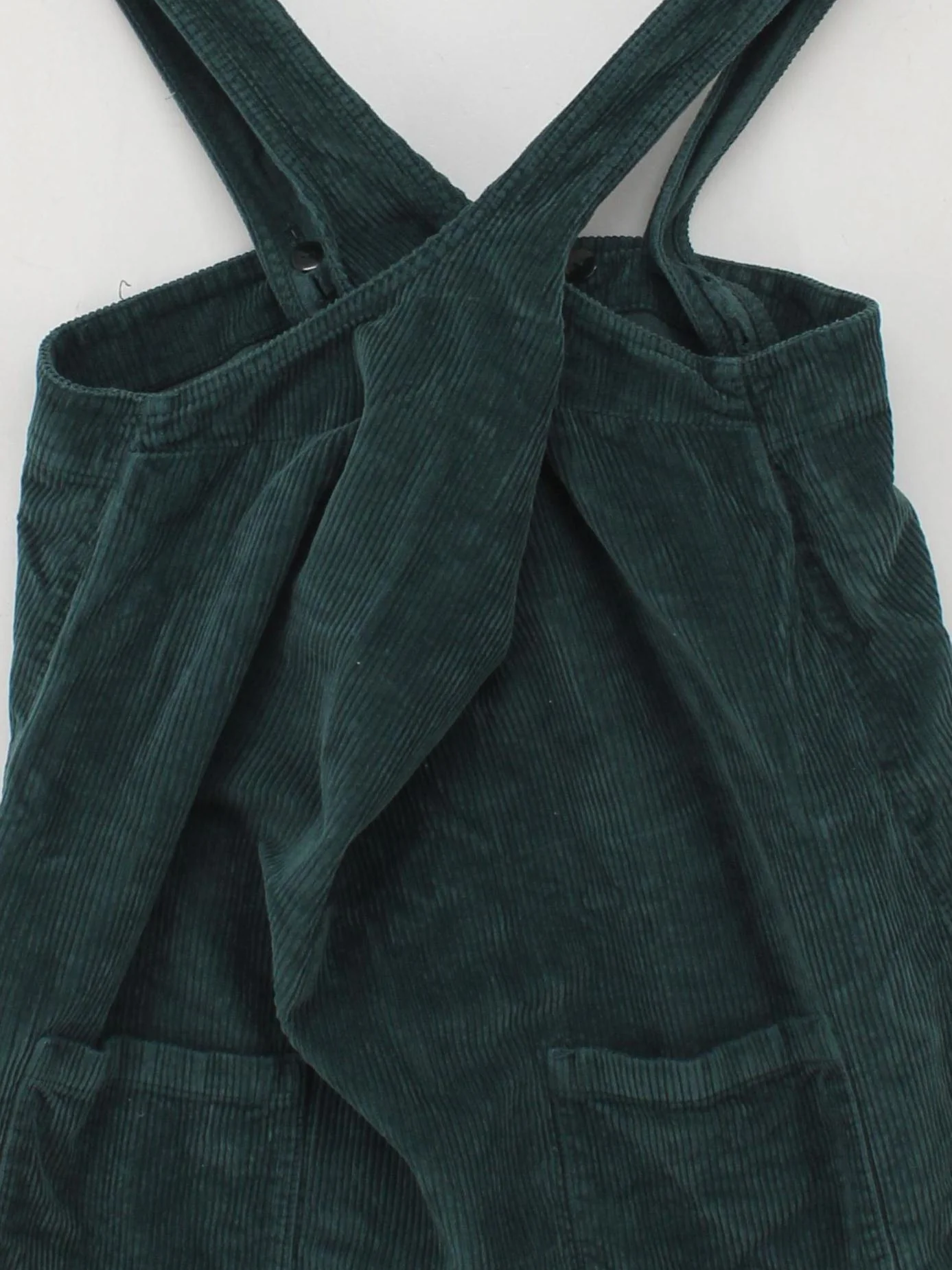 Fat Face Pinafore/Dungaree Mini Dress UK16 in Green - Image 3