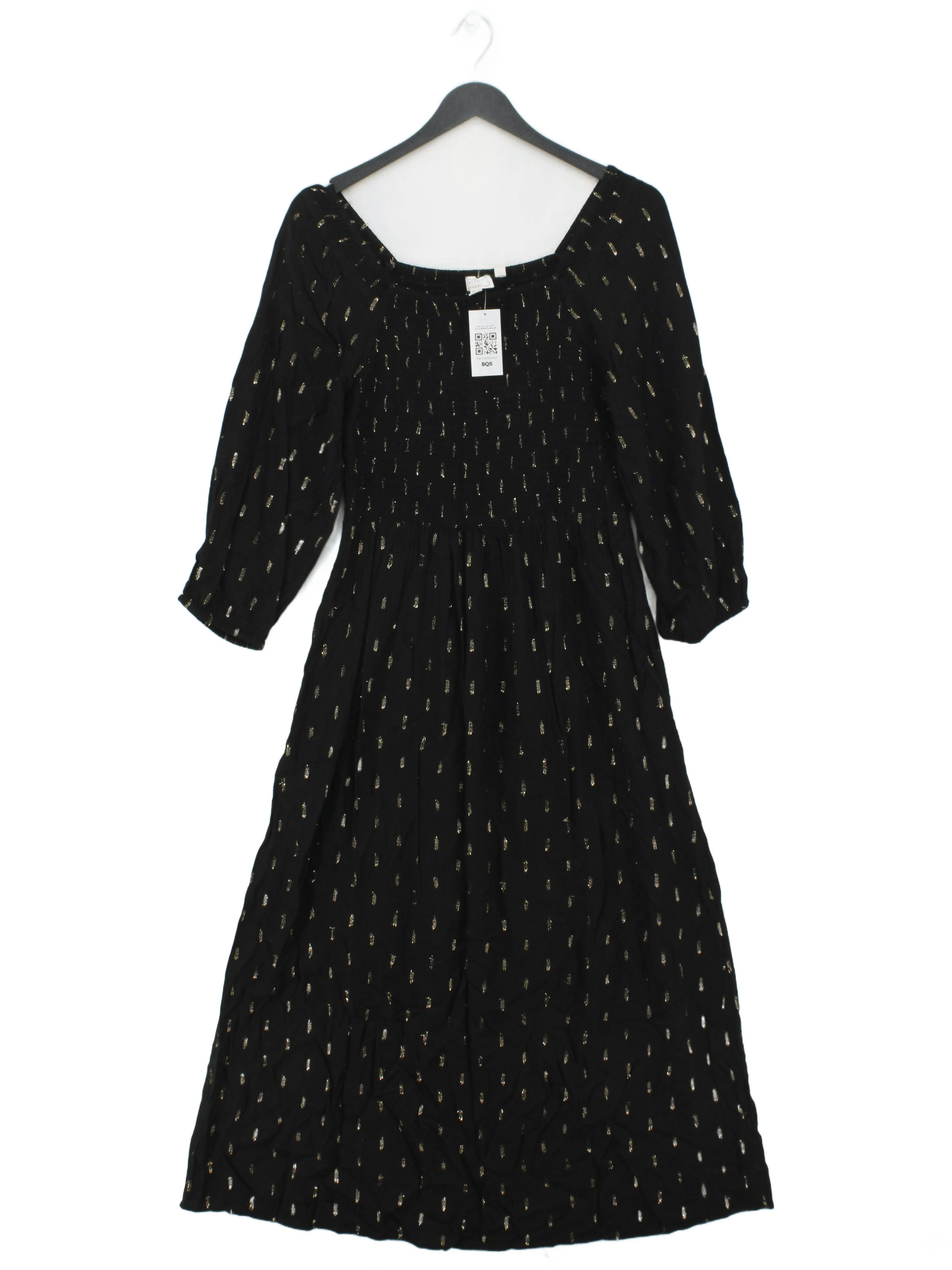 Fat Face Shirt Midi Dress UK10 in Black
