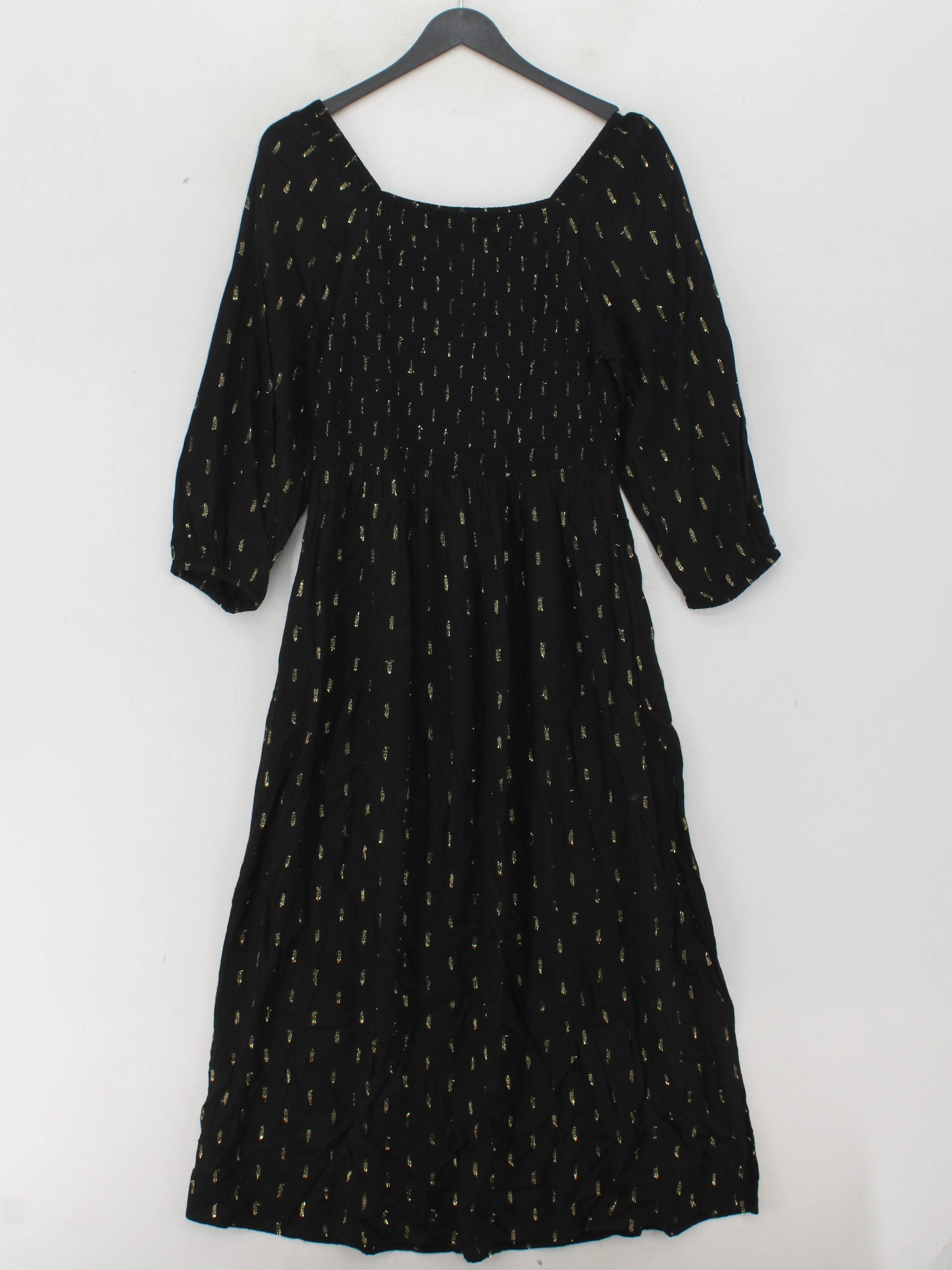 Fat Face Shirt Midi Dress UK10 in Black - Image 2