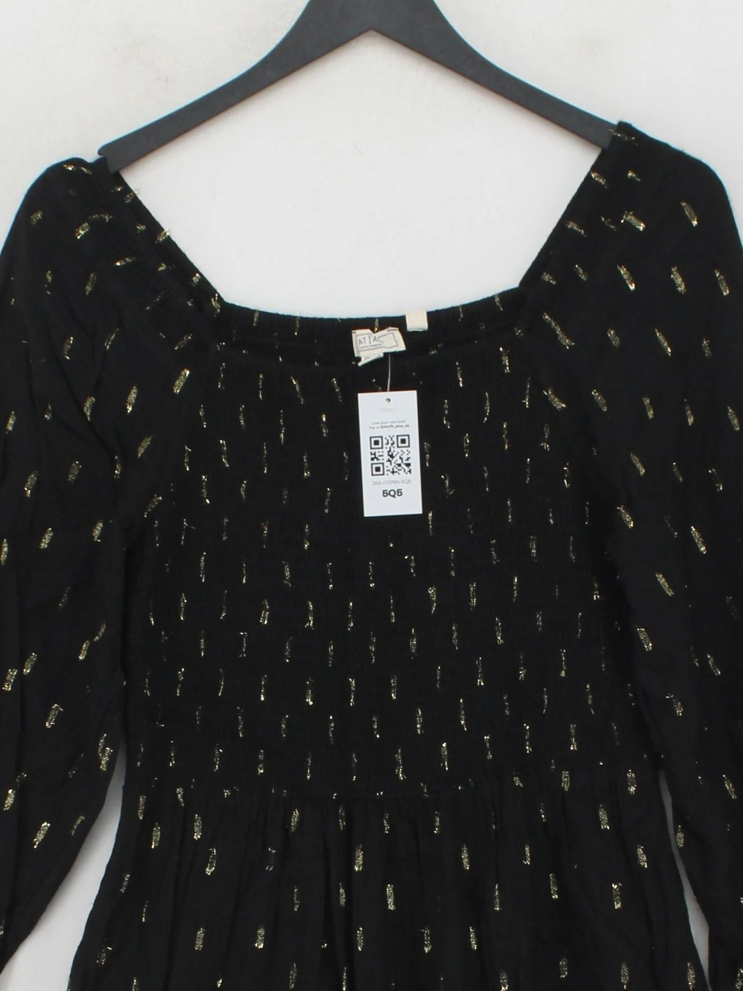 Fat Face Shirt Midi Dress UK10 in Black - Image 3
