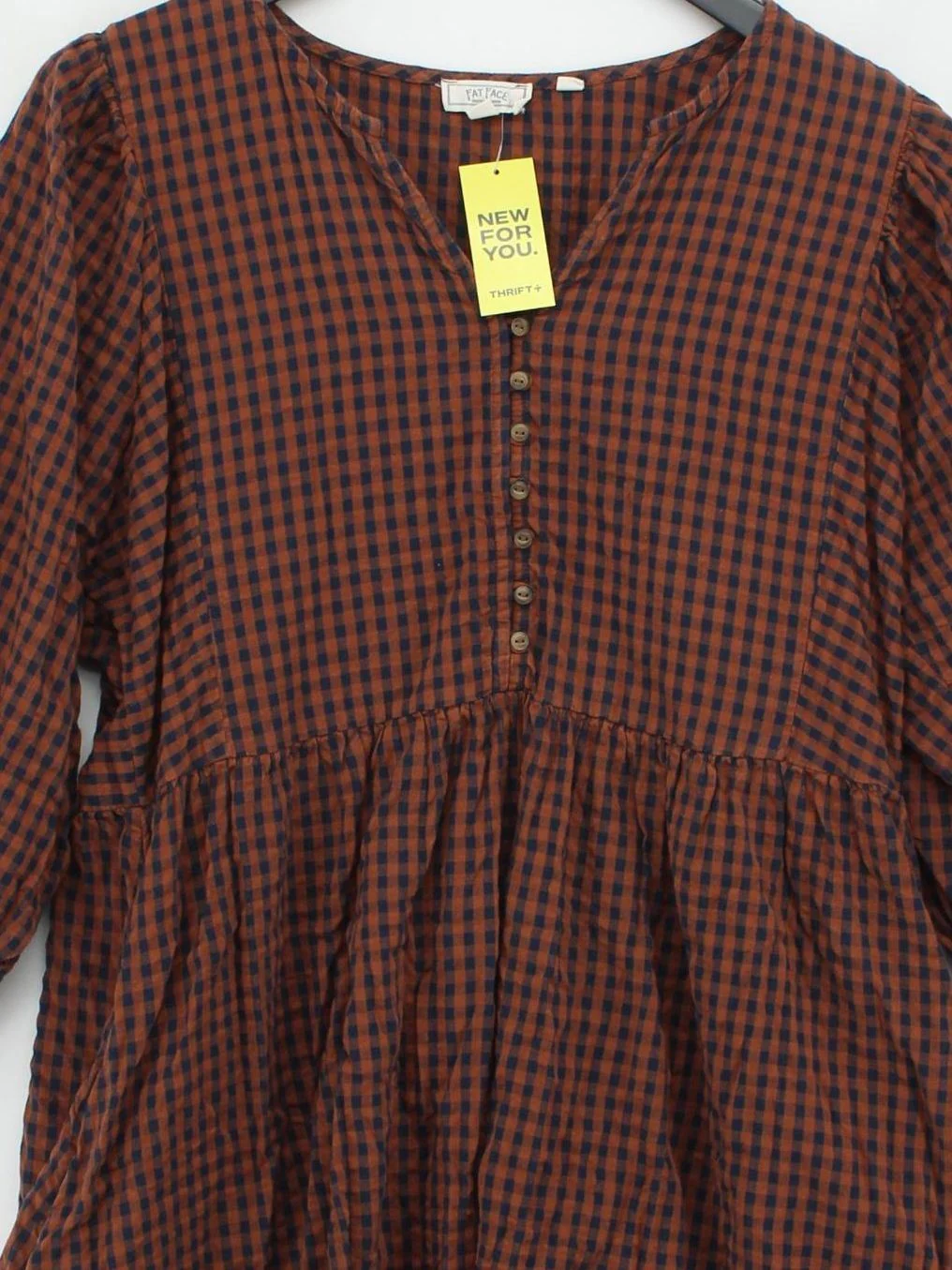 Fat Face Shirt Midi Dress UK10 in Brown - Image 3