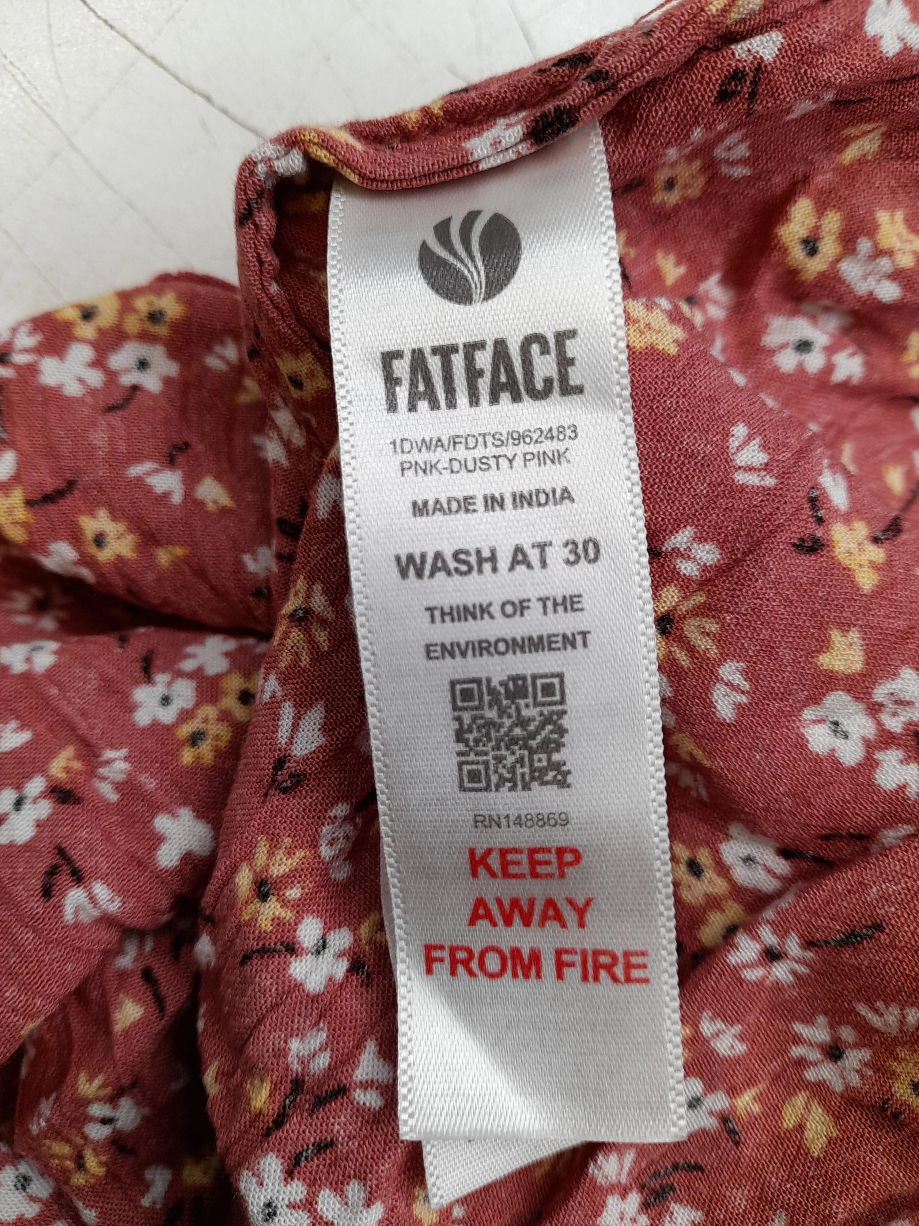 Fat Face Shirt Midi Dress UK12 in Red - Image 5