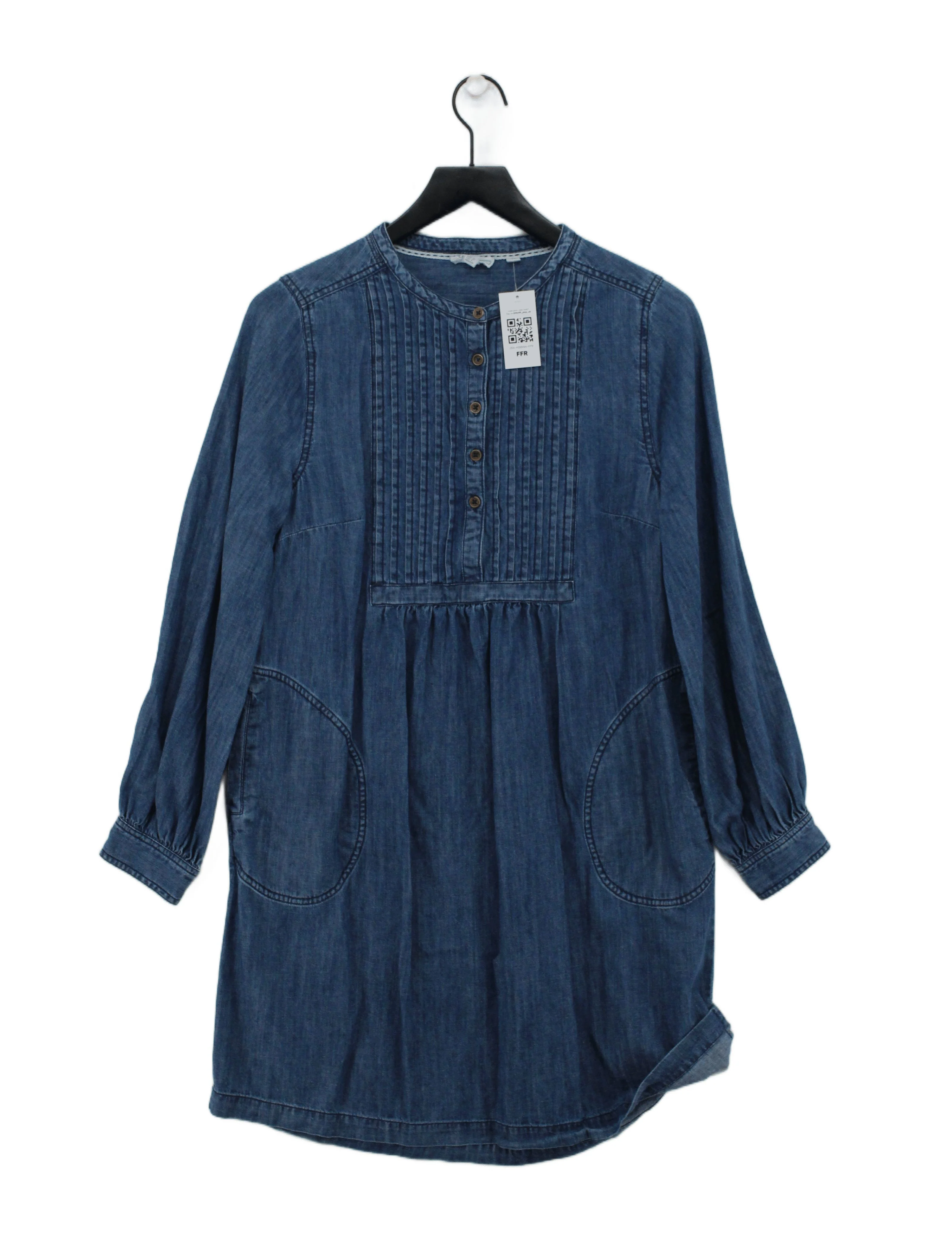 Fat Face Shirt Mini Dress S in Blue