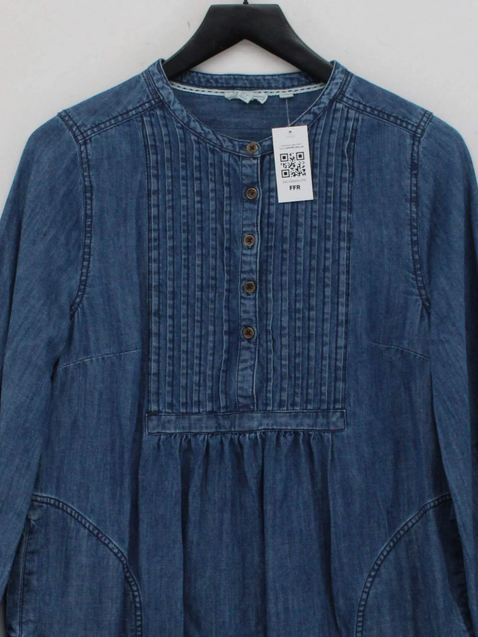 Fat Face Shirt Mini Dress S in Blue - Image 3