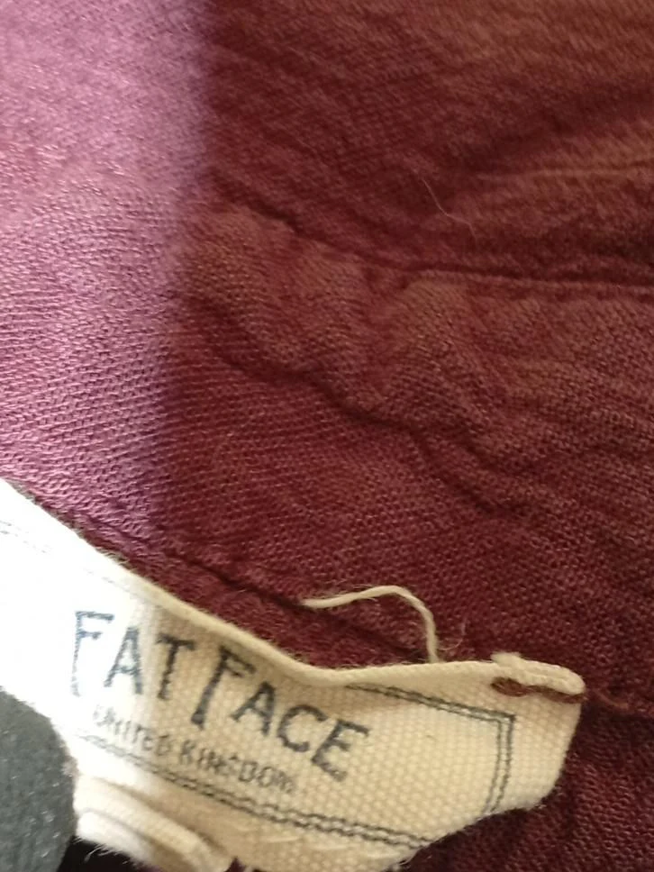 Fat Face Shirt Mini Dress UK10 in Red - Image 5