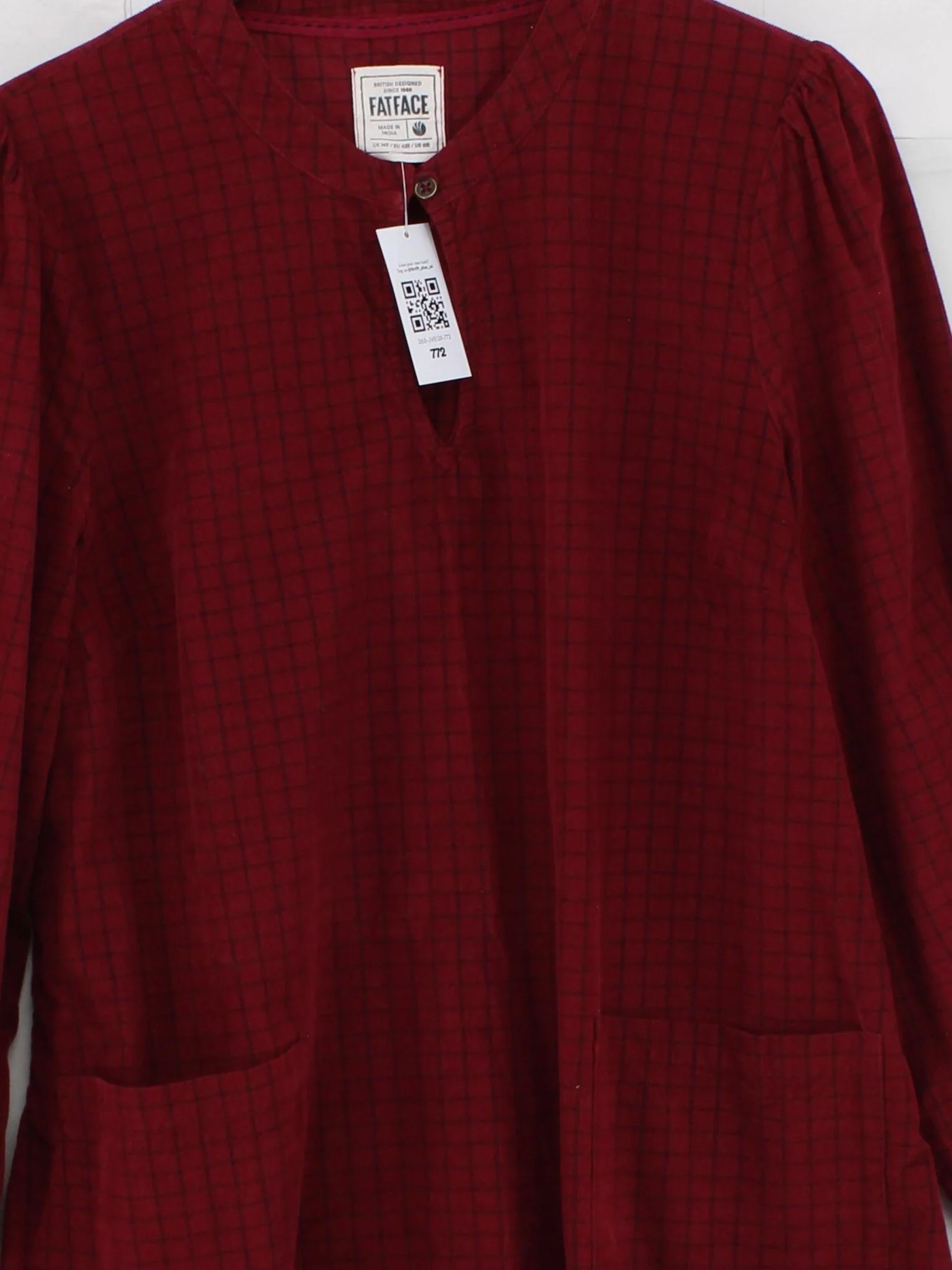 Fat Face Shirt Mini Dress UK14 in Red - Image 3
