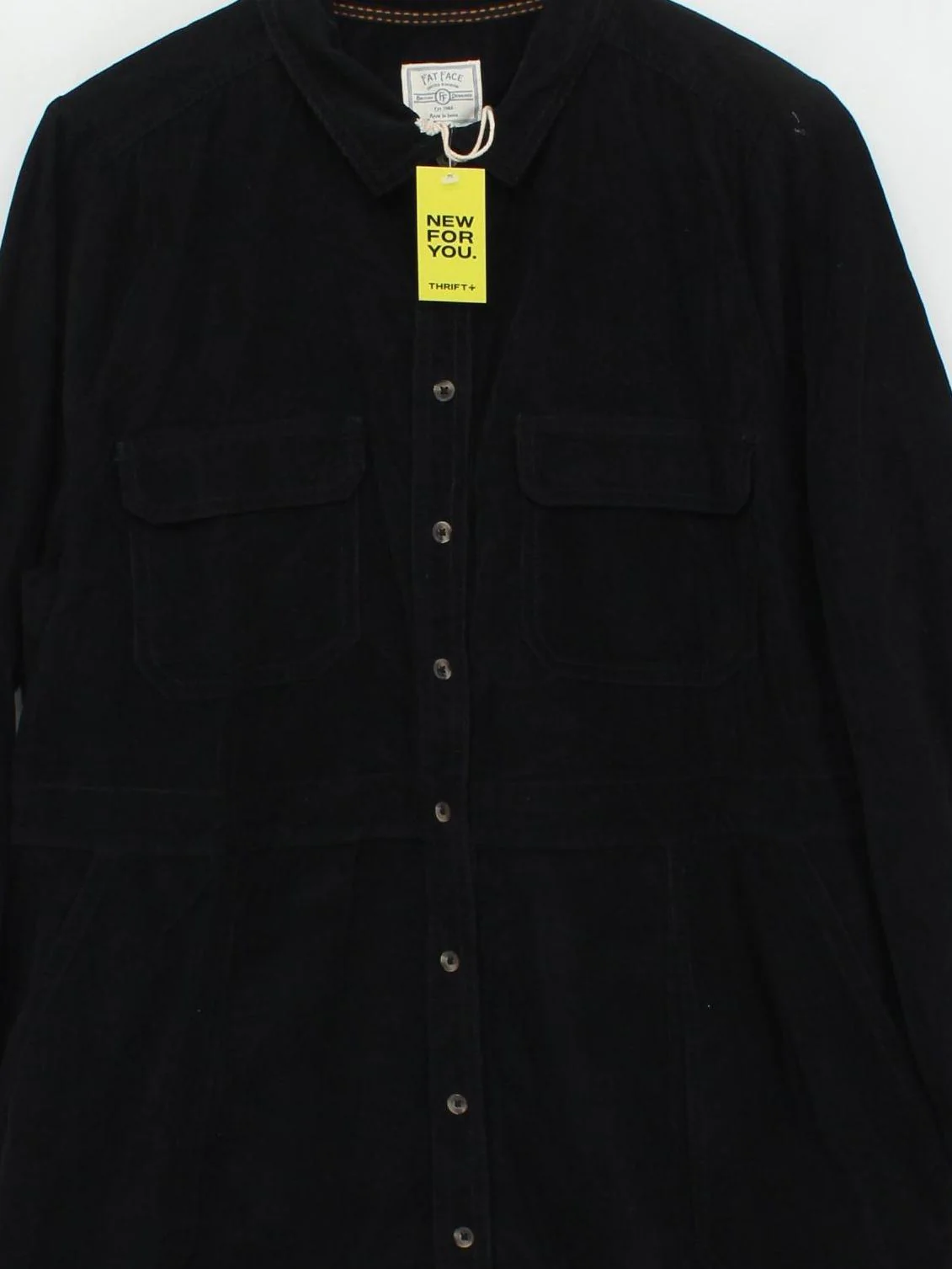 Fat Face Shirt Mini Dress UK18 in Black - Image 3