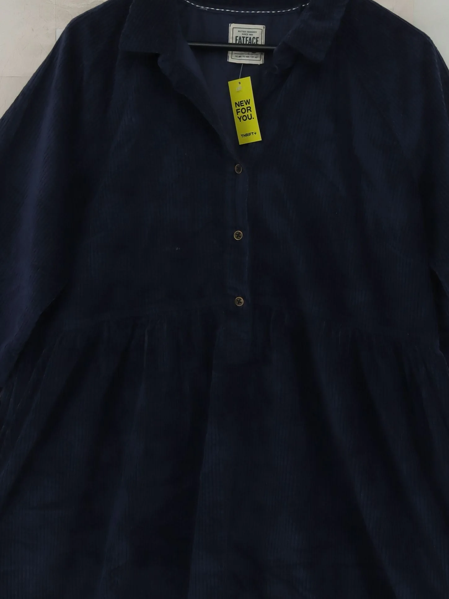 Fat Face Shirt Mini Dress UK18 in Blue - Image 3