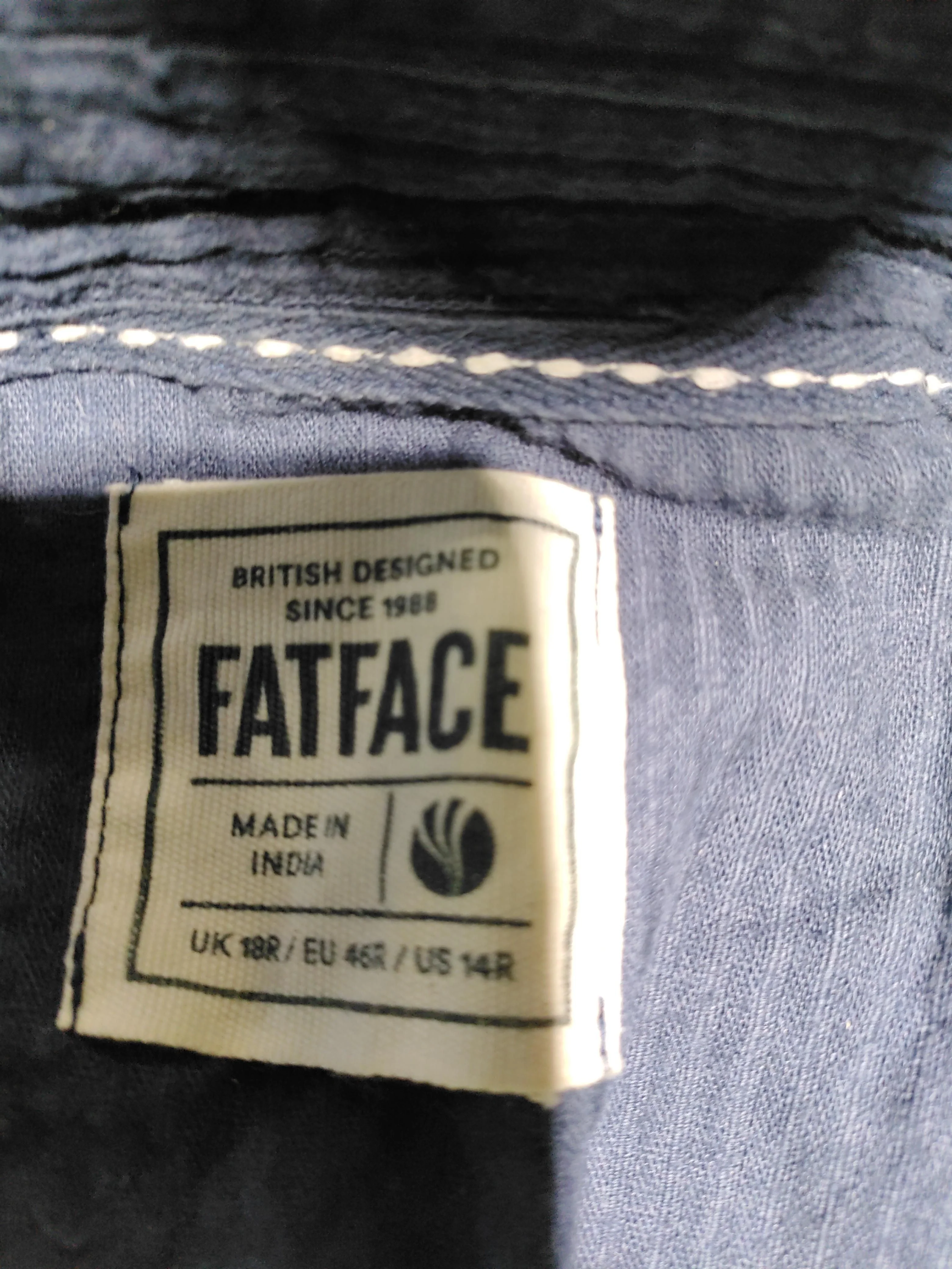 Fat Face Shirt Mini Dress UK18 in Blue - Image 5