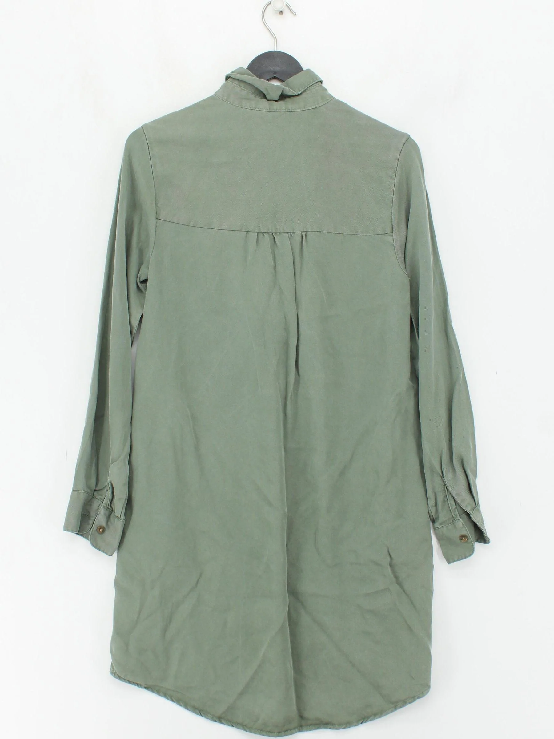Fat Face Shirt Mini Dress UK8 in Green - Image 2