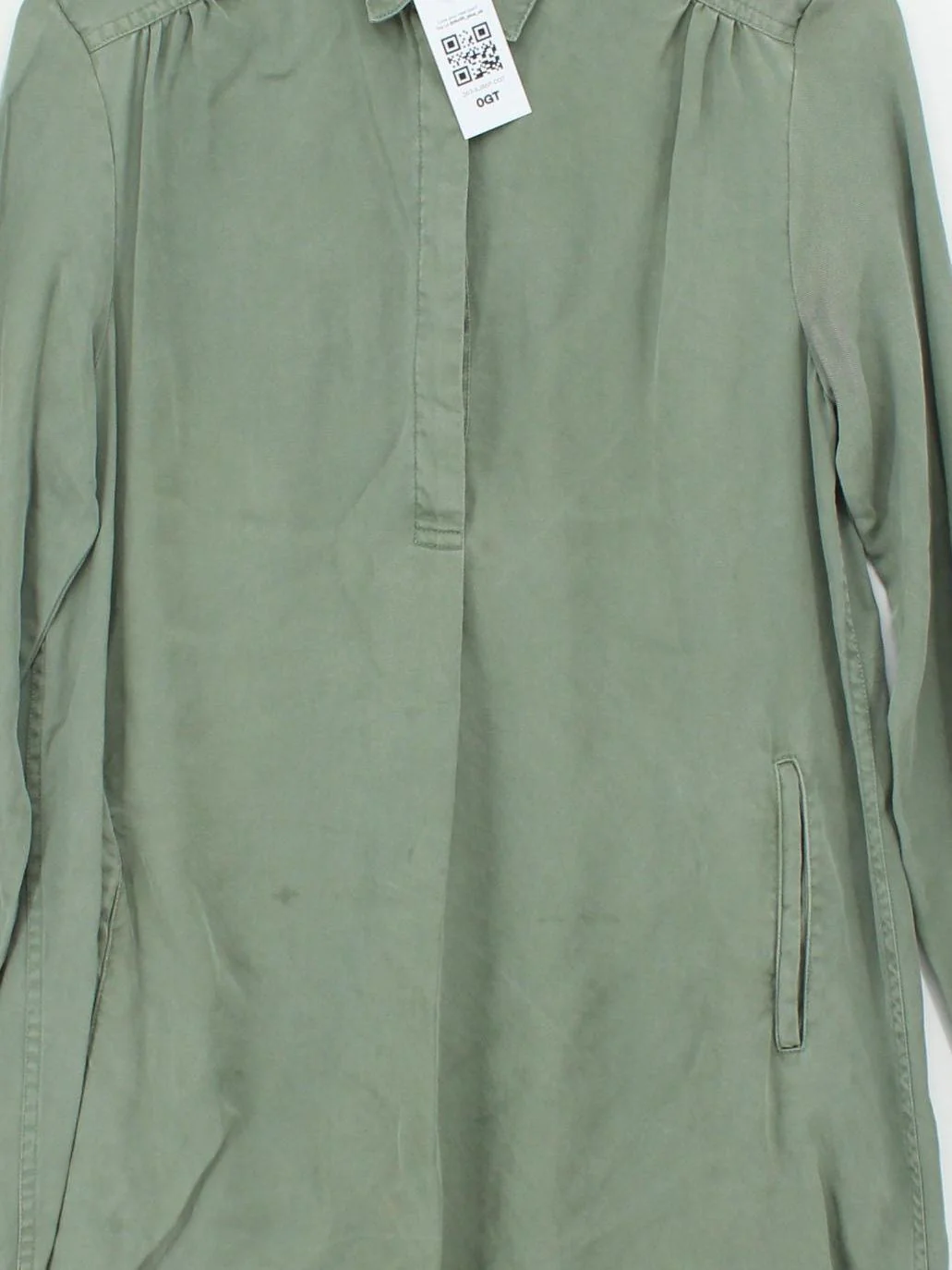 Fat Face Shirt Mini Dress UK8 in Green - Image 3