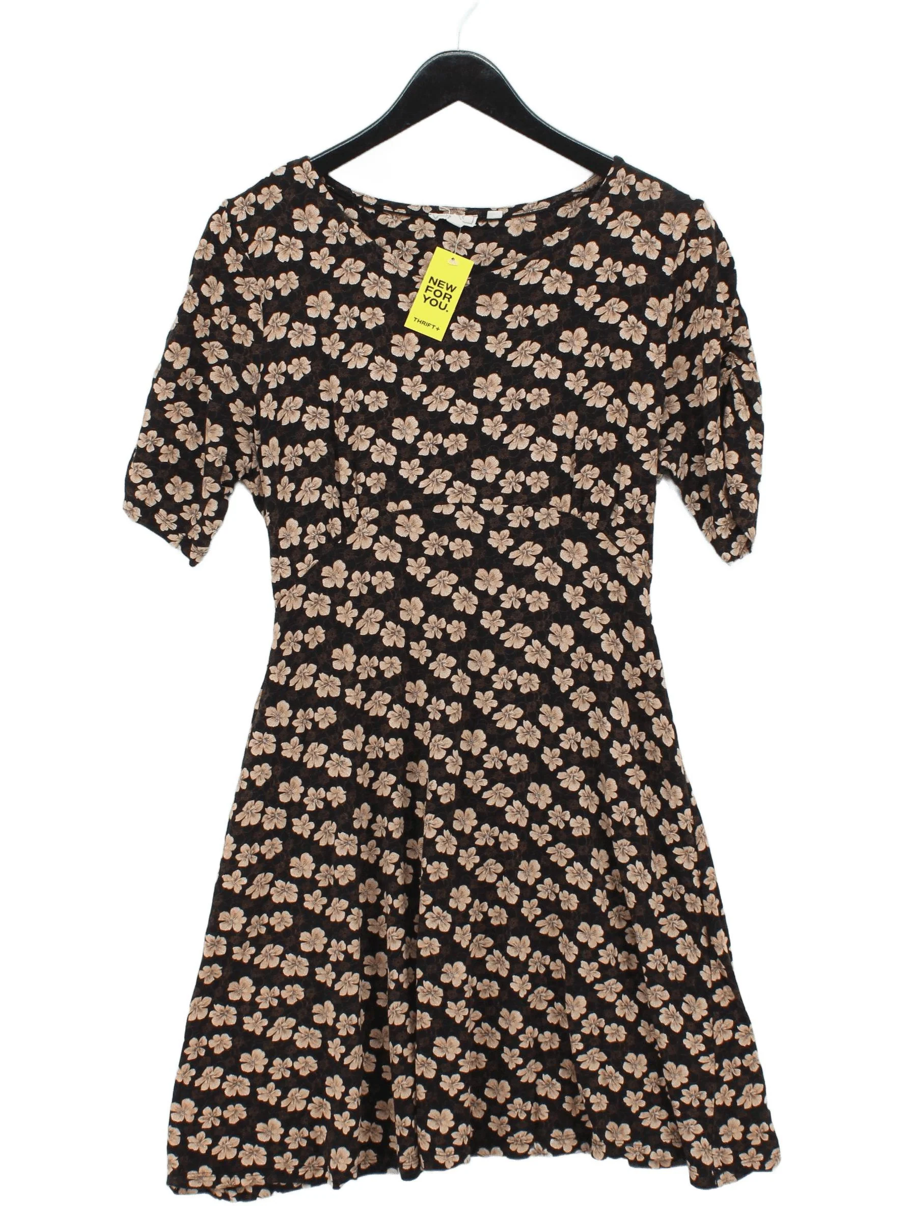 Fat Face Skater Mini Dress UK10 in Black