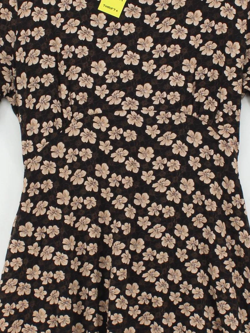 Fat Face Skater Mini Dress UK10 in Black - Image 3