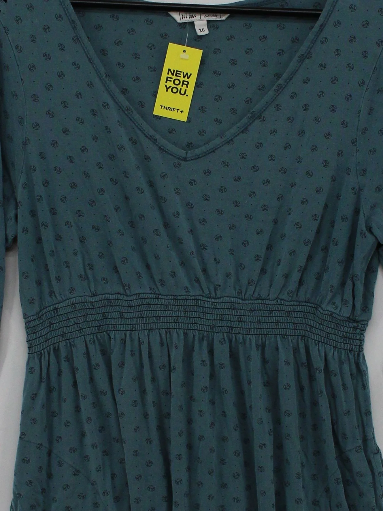 Fat Face Skater Mini Dress UK16 in Blue - Image 3