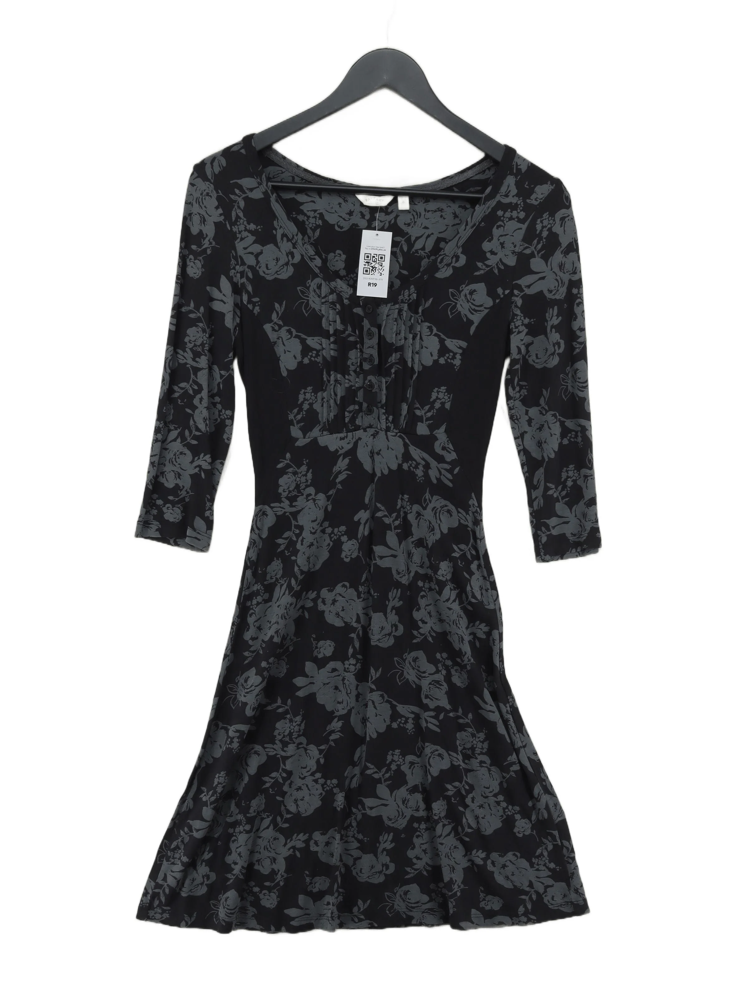 Fat Face Skater Mini Dress UK8 in Black