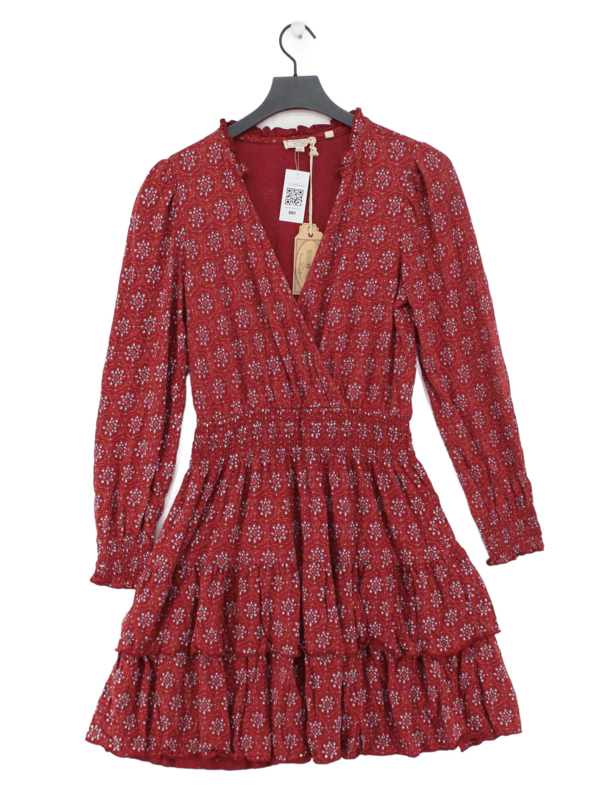 Fat Face Skater Mini Dress UK8 in Red