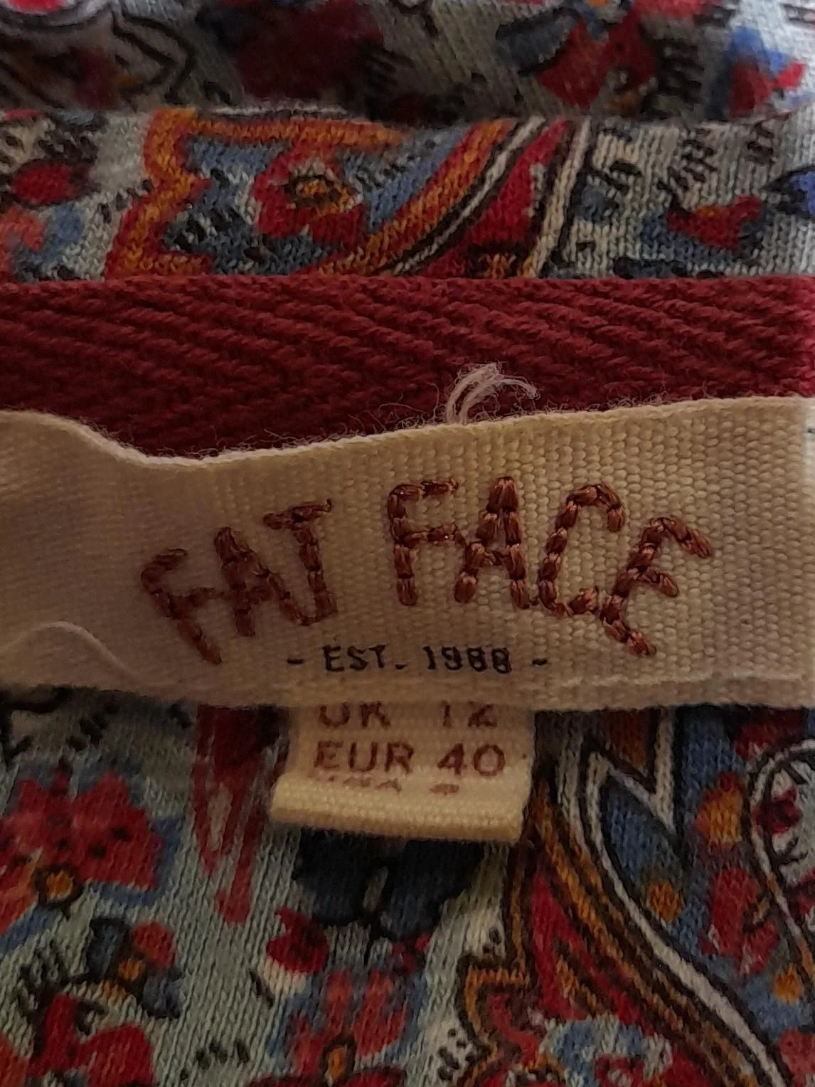 Fat Face T-Shirt Mini Dress UK12 in Multi - Image 5