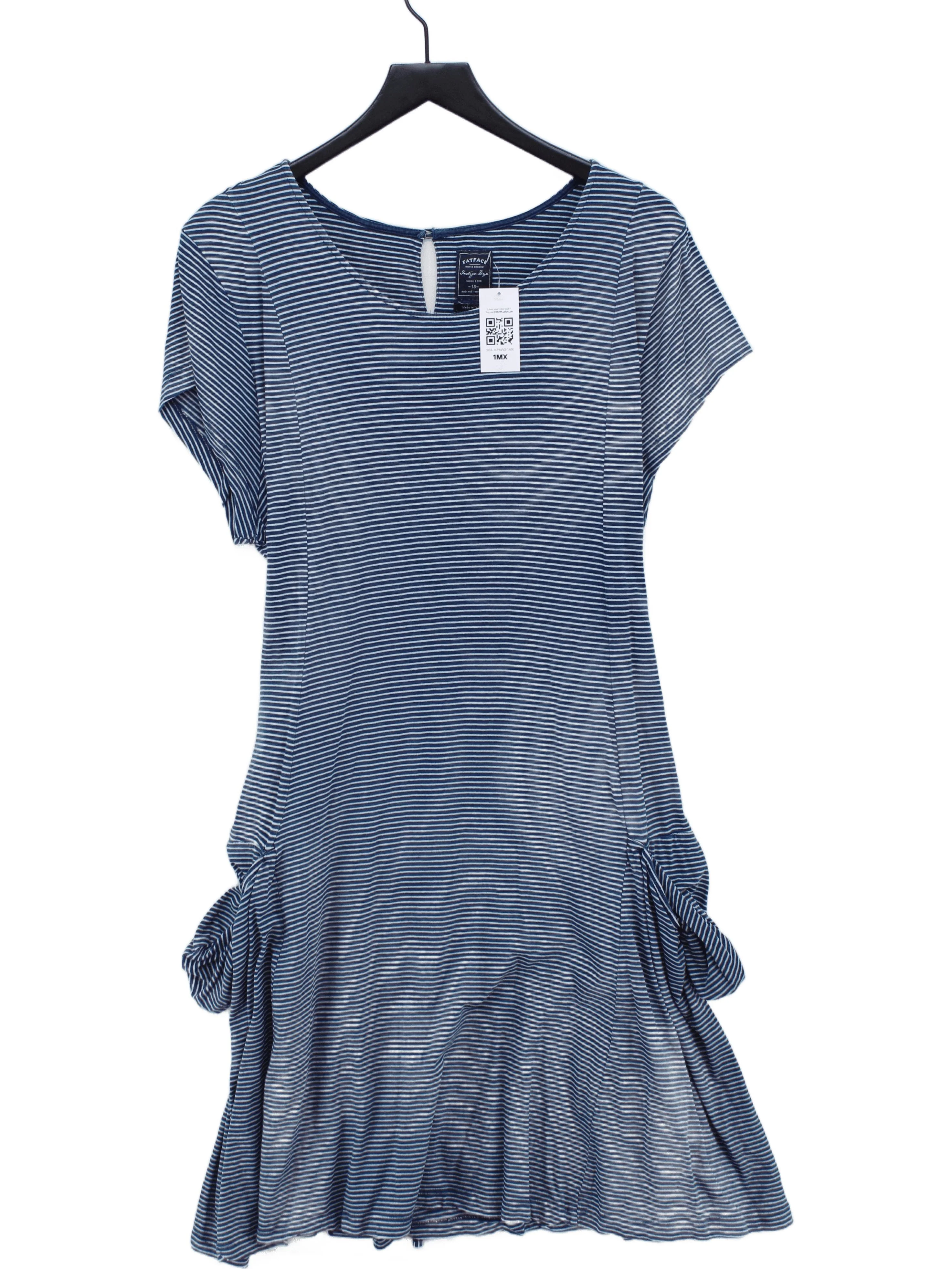 Fat Face T-Shirt Mini Dress UK18 in Blue