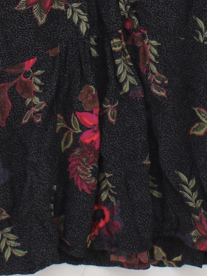 Fat Face Women's Blouse M Multi Floral 100% Viscose 3/4 Sleeve V-Neck Basic - Image 4