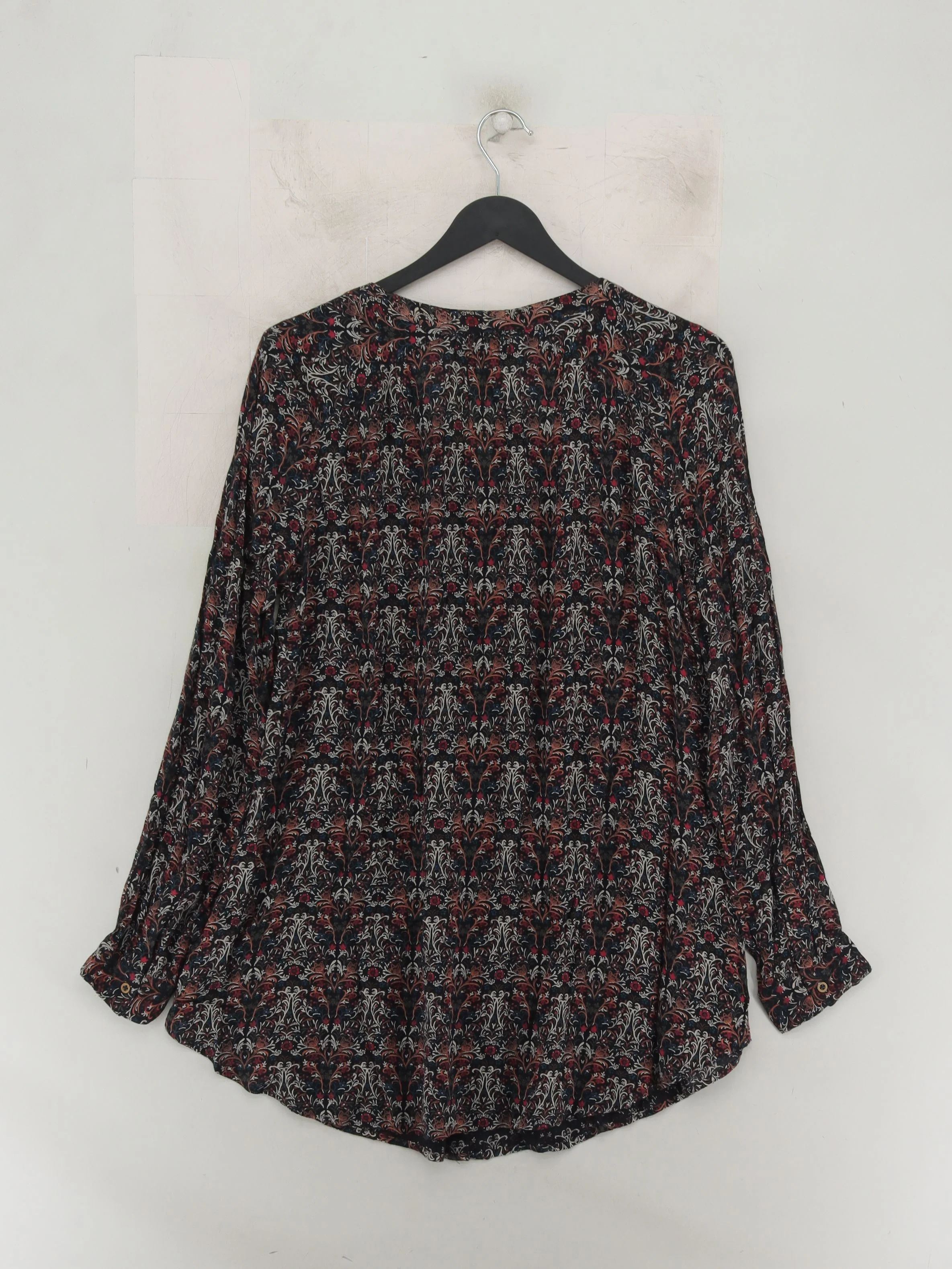 Fat Face Women's Blouse UK 10 Multi 100% Other Long Sleeve V-Neck Basic - Image 2