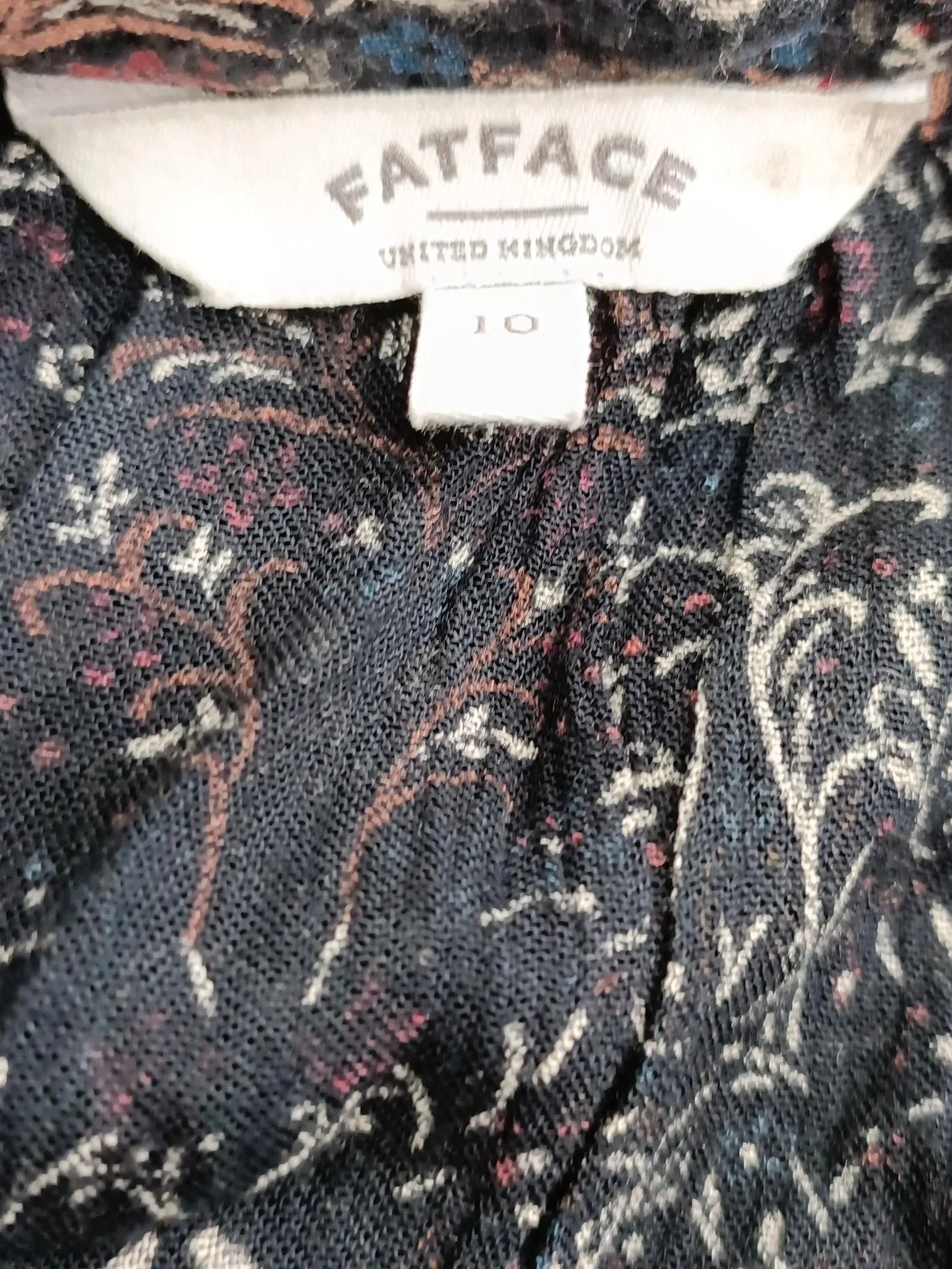 Fat Face Women's Blouse UK 10 Multi 100% Other Long Sleeve V-Neck Basic - Image 5