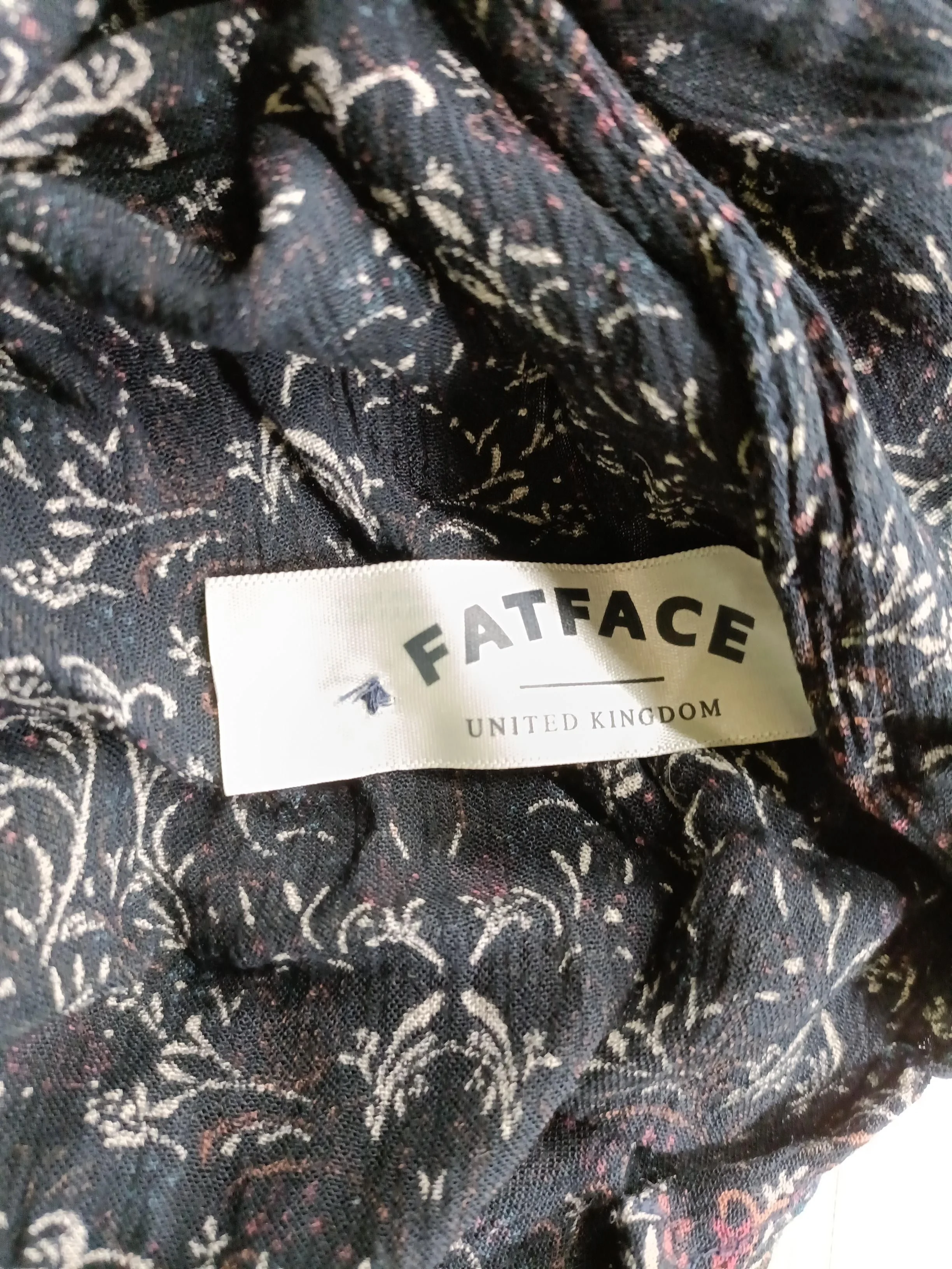 Fat Face Women's Blouse UK 10 Multi 100% Other Long Sleeve V-Neck Basic - Image 6