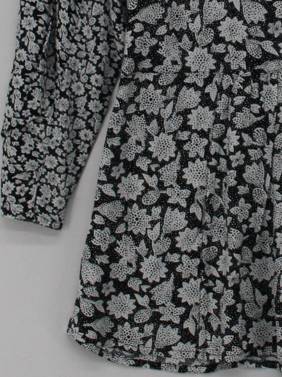 Fat Face Women's Blouse UK 10 Multi Floral 100% Viscose 3/4 Sleeve V-Neck Basic - Image 4