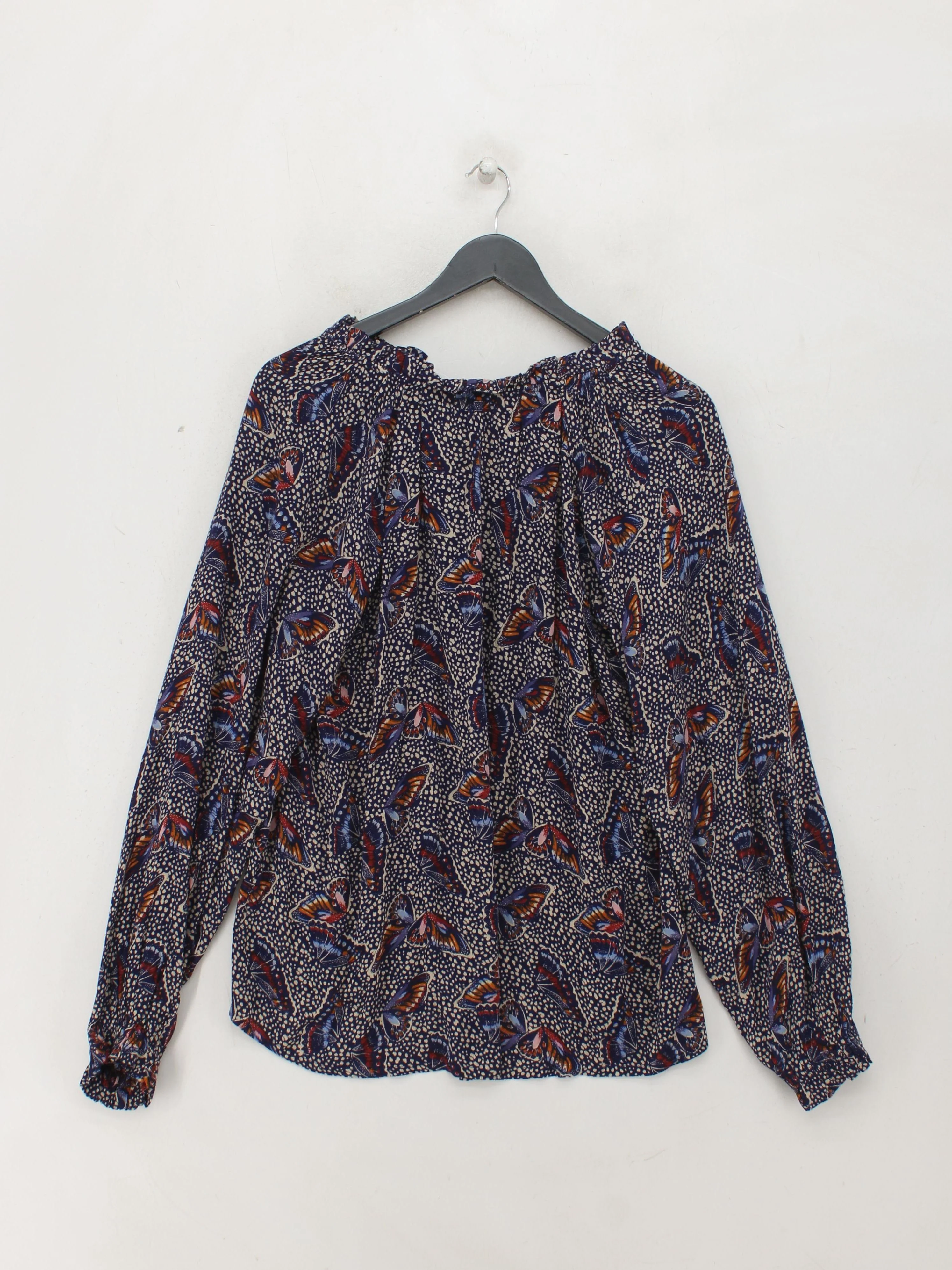 Fat Face Women's Blouse UK 14 Multi 100% Viscose Long Sleeve Collared Basic - Image 2