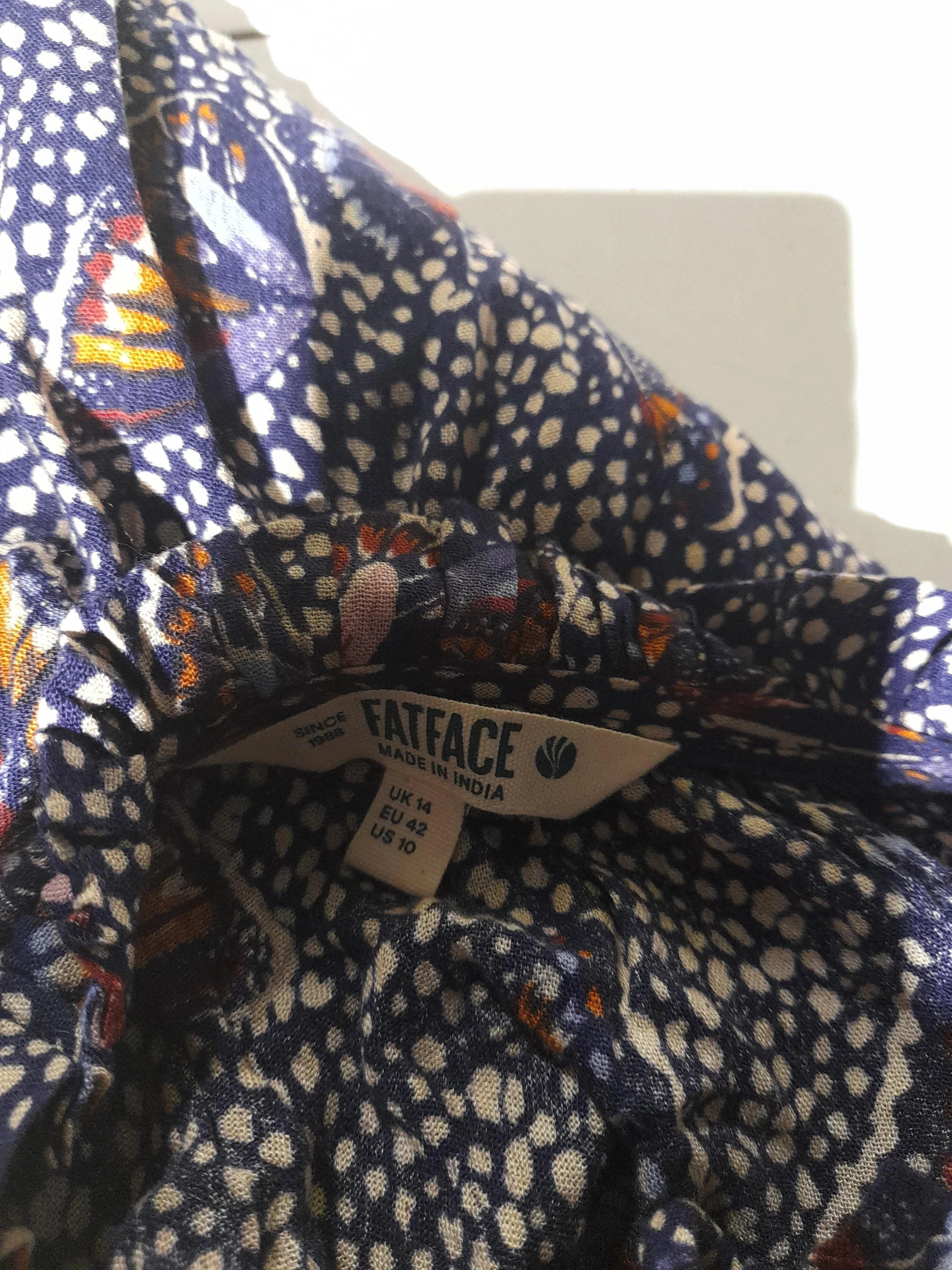 Fat Face Women's Blouse UK 14 Multi 100% Viscose Long Sleeve Collared Basic - Image 5