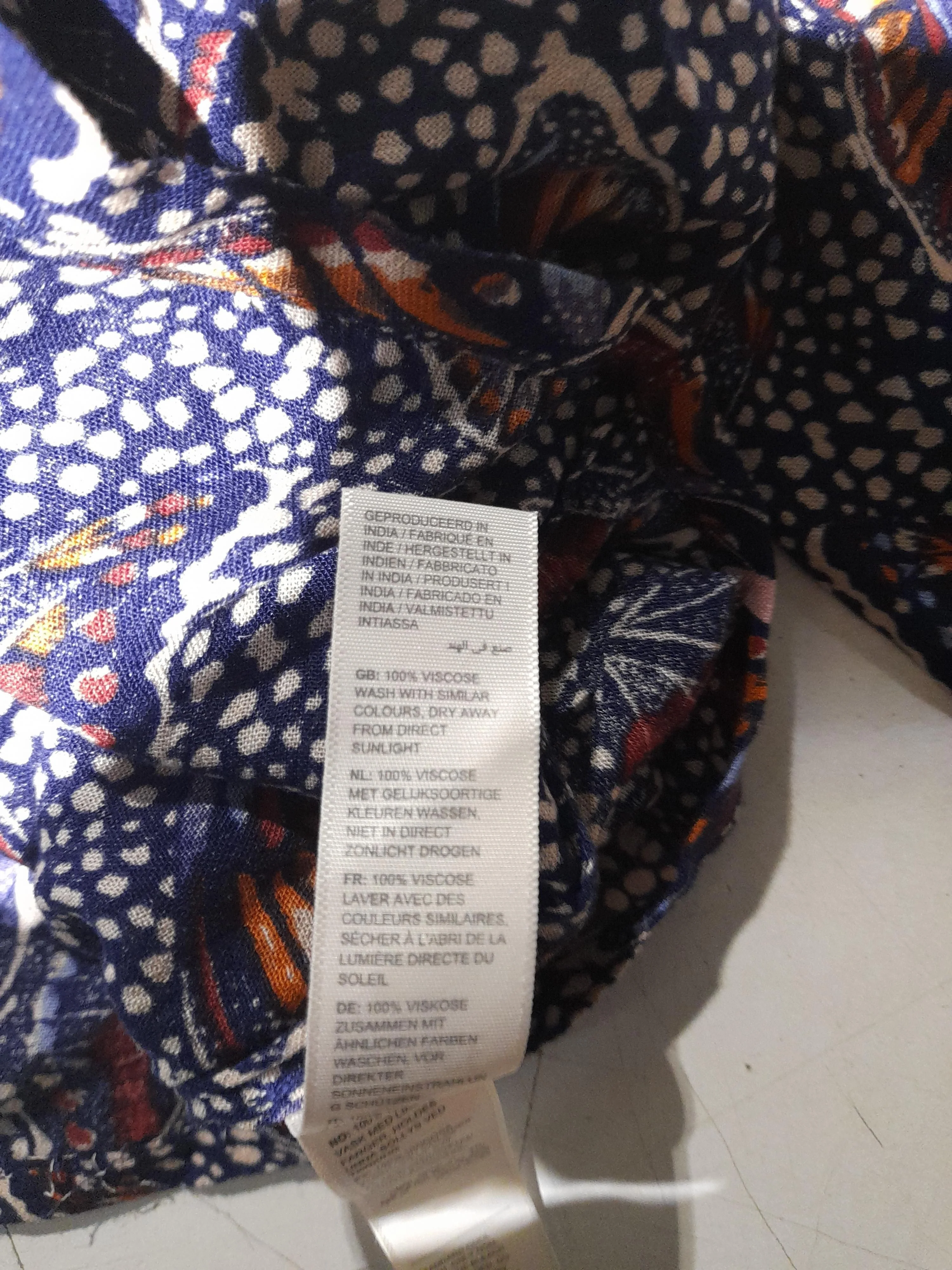 Fat Face Women's Blouse UK 14 Multi 100% Viscose Long Sleeve Collared Basic - Image 6