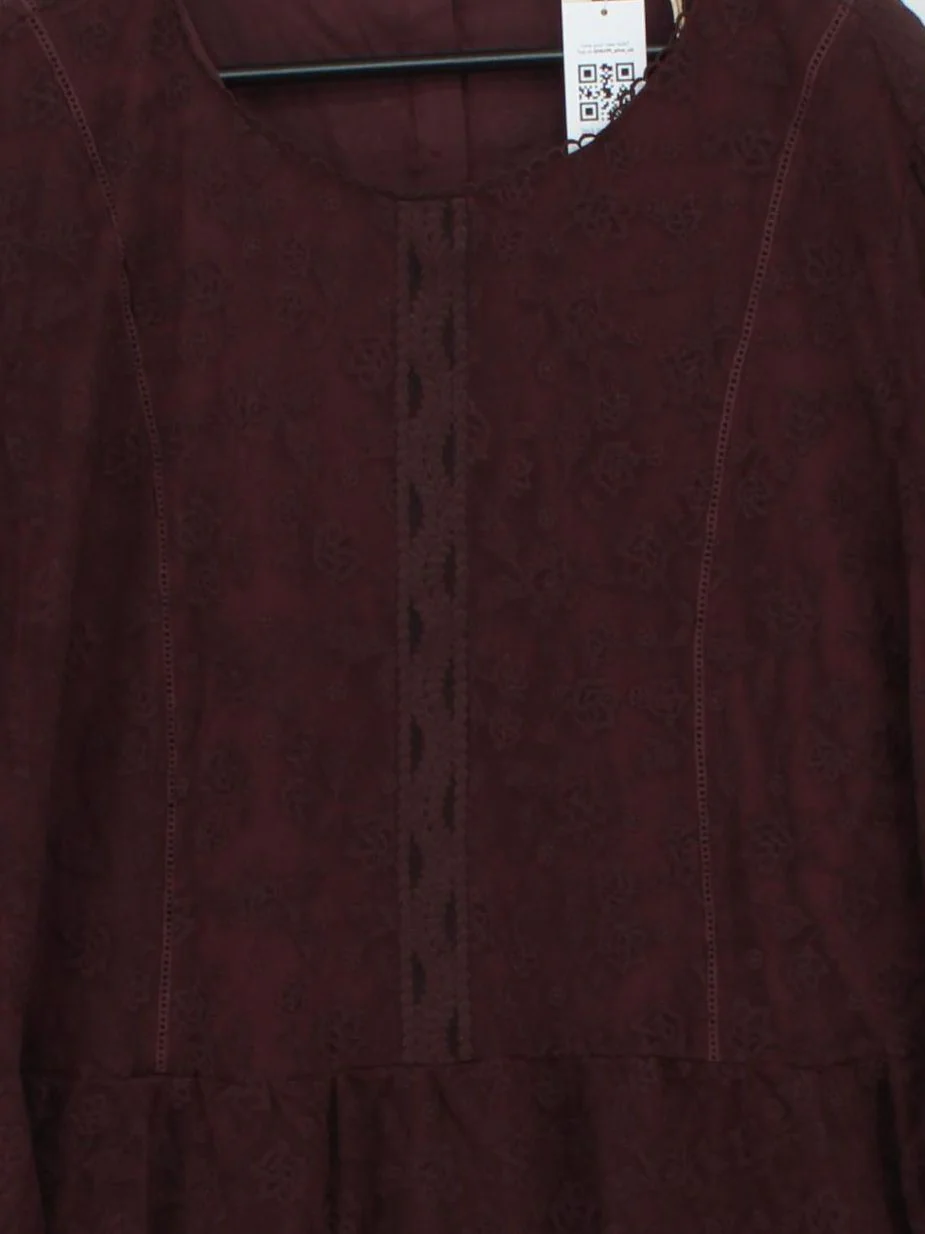 Fat Face Women's Blouse UK 22 Red Nylon with Cotton, Viscose Basic New with tags - Image 3