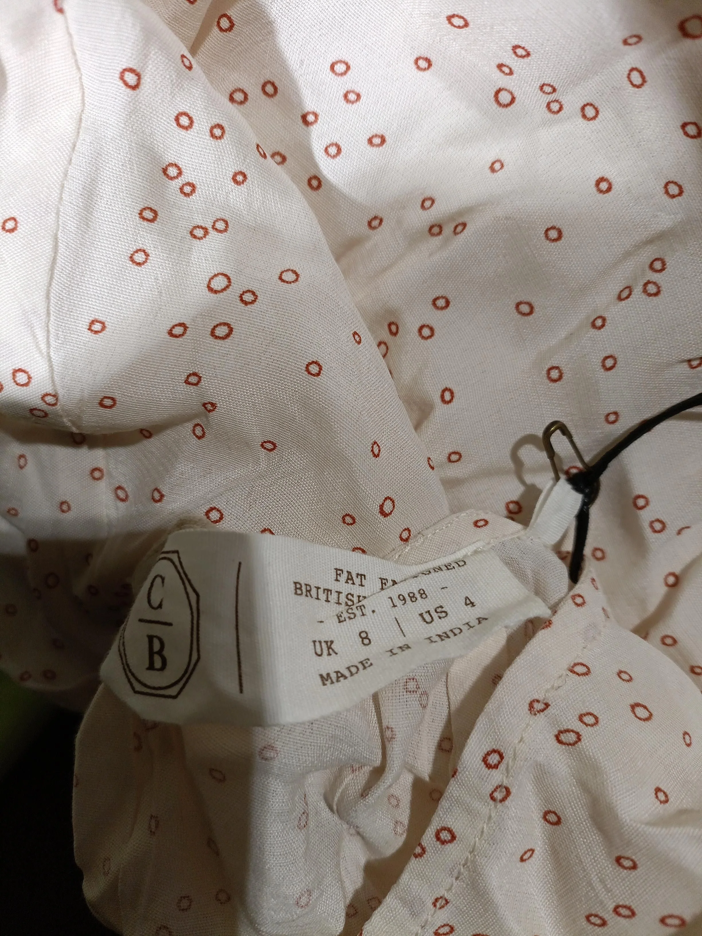 Fat Face Women's Blouse UK 8 Cream 100% Viscose Basic New with tags - Image 5