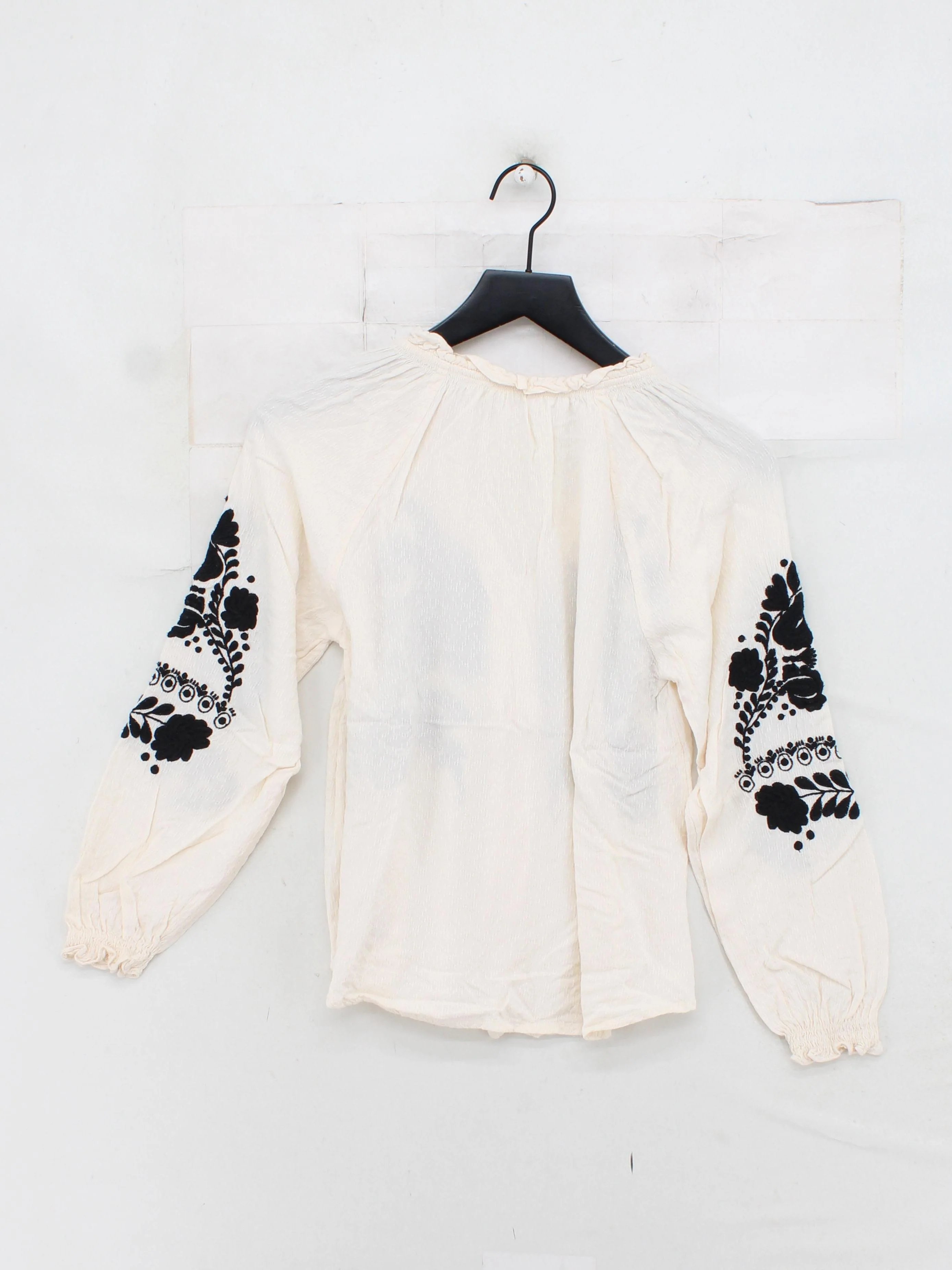 Fat Face Women's Blouse UK 8 Cream Viscose with Polyester Basic - Image 2