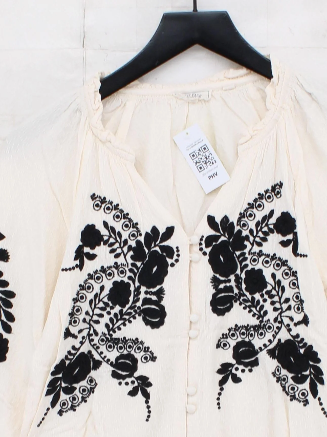 Fat Face Women's Blouse UK 8 Cream Viscose with Polyester Basic - Image 3