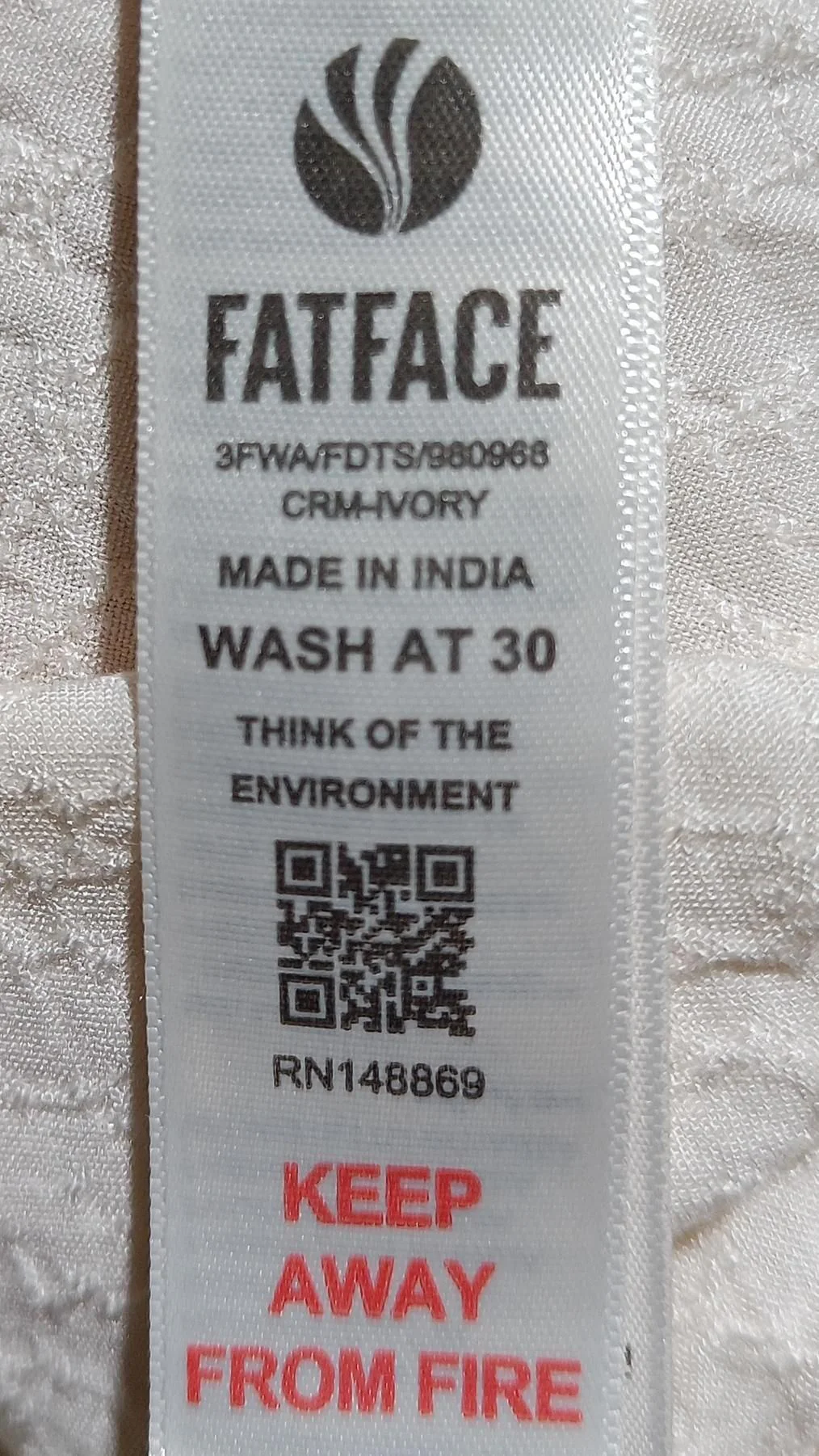 Fat Face Women's Blouse UK 8 Cream Viscose with Polyester Basic - Image 5