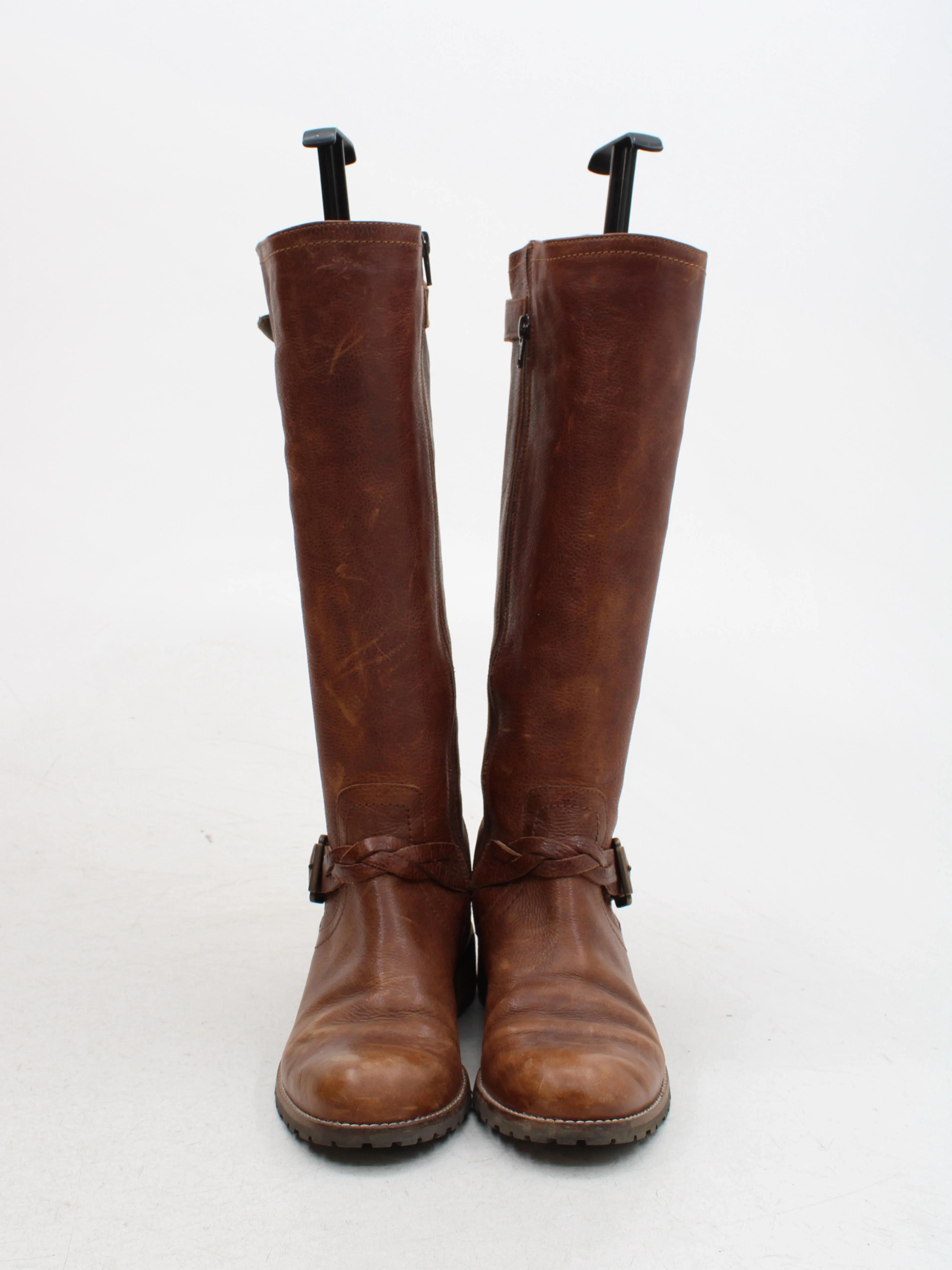 Fat Face Women's Boots UK 5 Brown 100% Leather Combat - Image 2